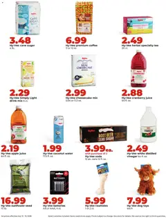 Preview of HyVee weekly ads valid from 07/13/2026 | Page: 20 | Products: Vinegar, Juice, Beer, Cheesecake