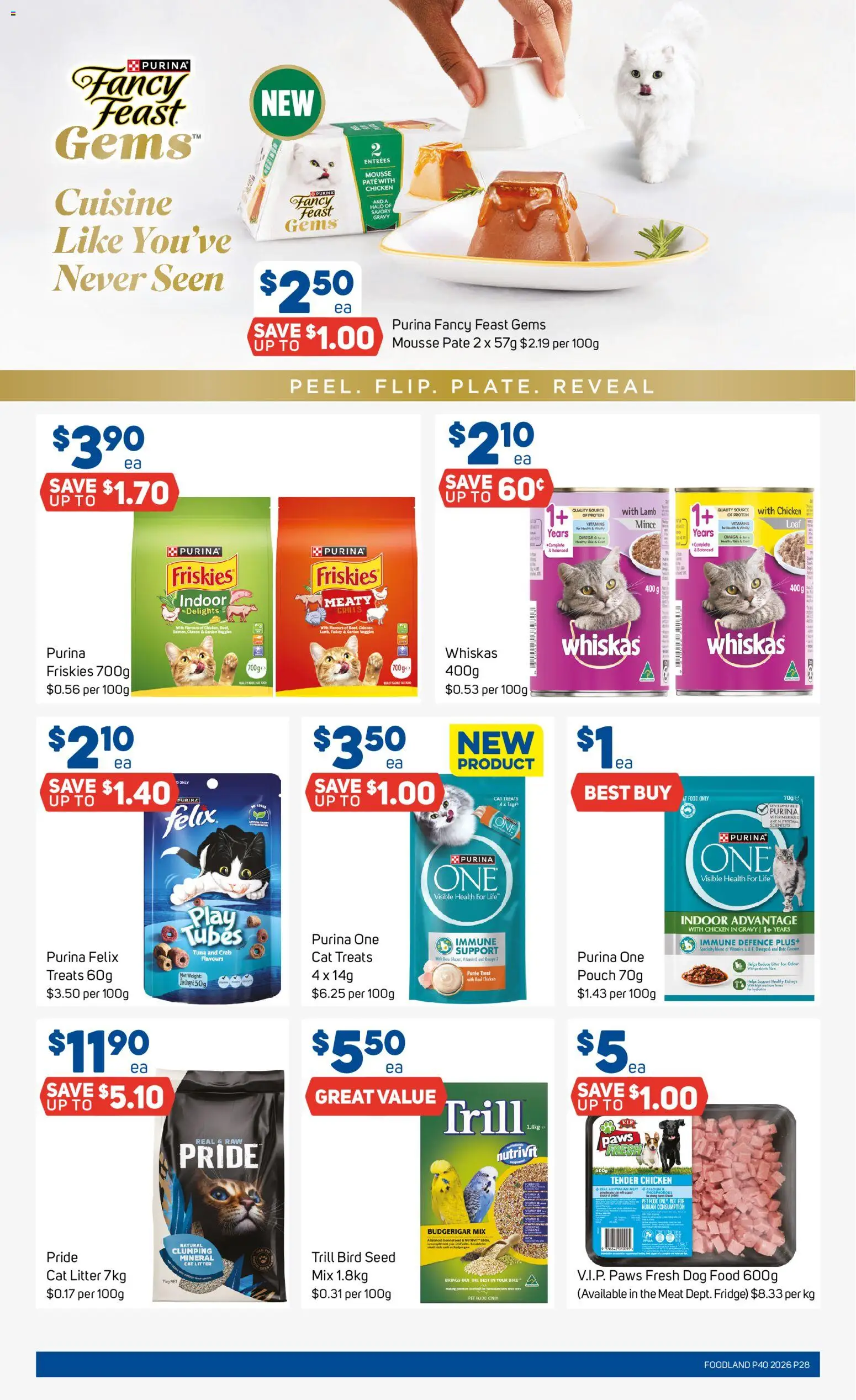 Foodland catalogue - valid from 30/09/2026 | Page: 28 | Products: Meat, Dog food, Omega, Weight