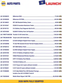 Preview of NAPA Auto Parts flyer - Fully Equipped September-October 2026 from shop NAPA Auto Parts valid from Sep 1, 2026 | Page: 19 | Products: Camera, Battery