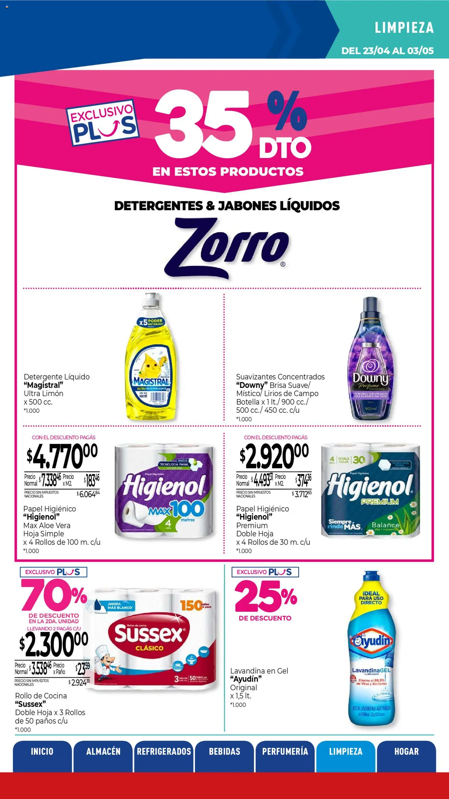 La Anonima catálogo │ válido desde el 23.04.2026 | Página: 30 | Productos: Botella, Cocina, Detergente, Limón