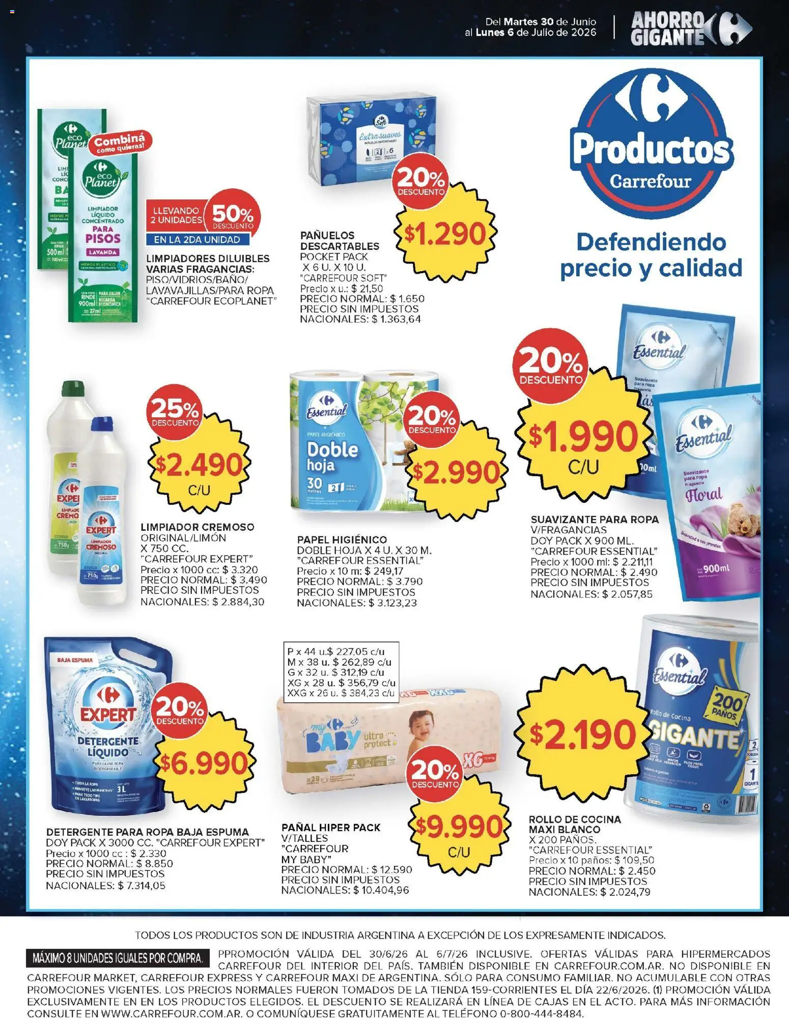 Carrefour - Carrefour Hiper │ válido desde el 30/06/2026 | Página: 19 | Productos: Papel higiénico, Cocina, Fragancia, Suavizante