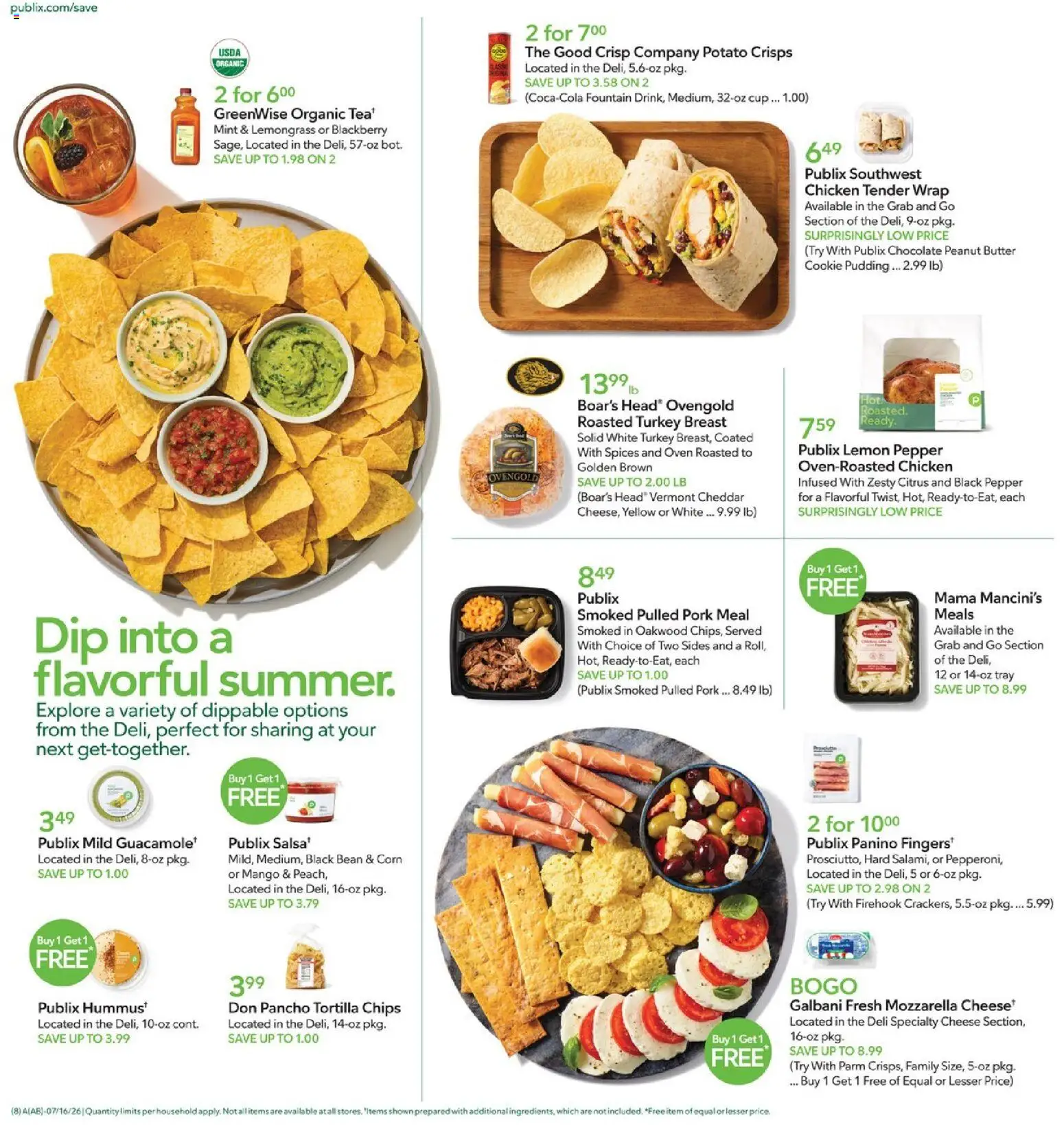 Publix Weekly Ad - valid from 07/15/2026 | Page: 8 | Products: Pork, Spices, Pepper, Oven