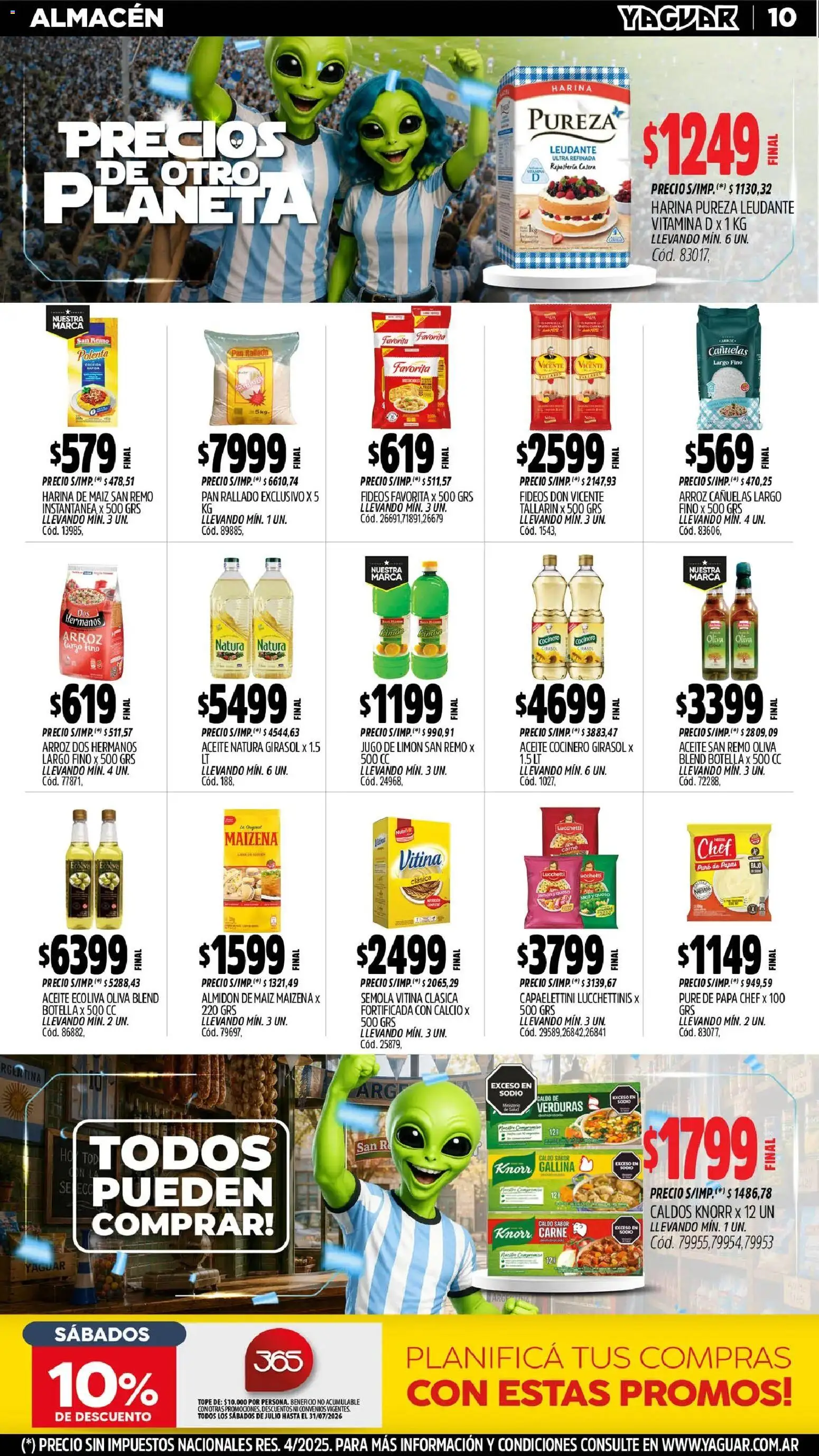 Yaguar - Oferta Semanal Misiones │ válido desde el 29/06/2026 | Página: 11 | Productos: Aceite, Polenta, Jugo, Pan rallado