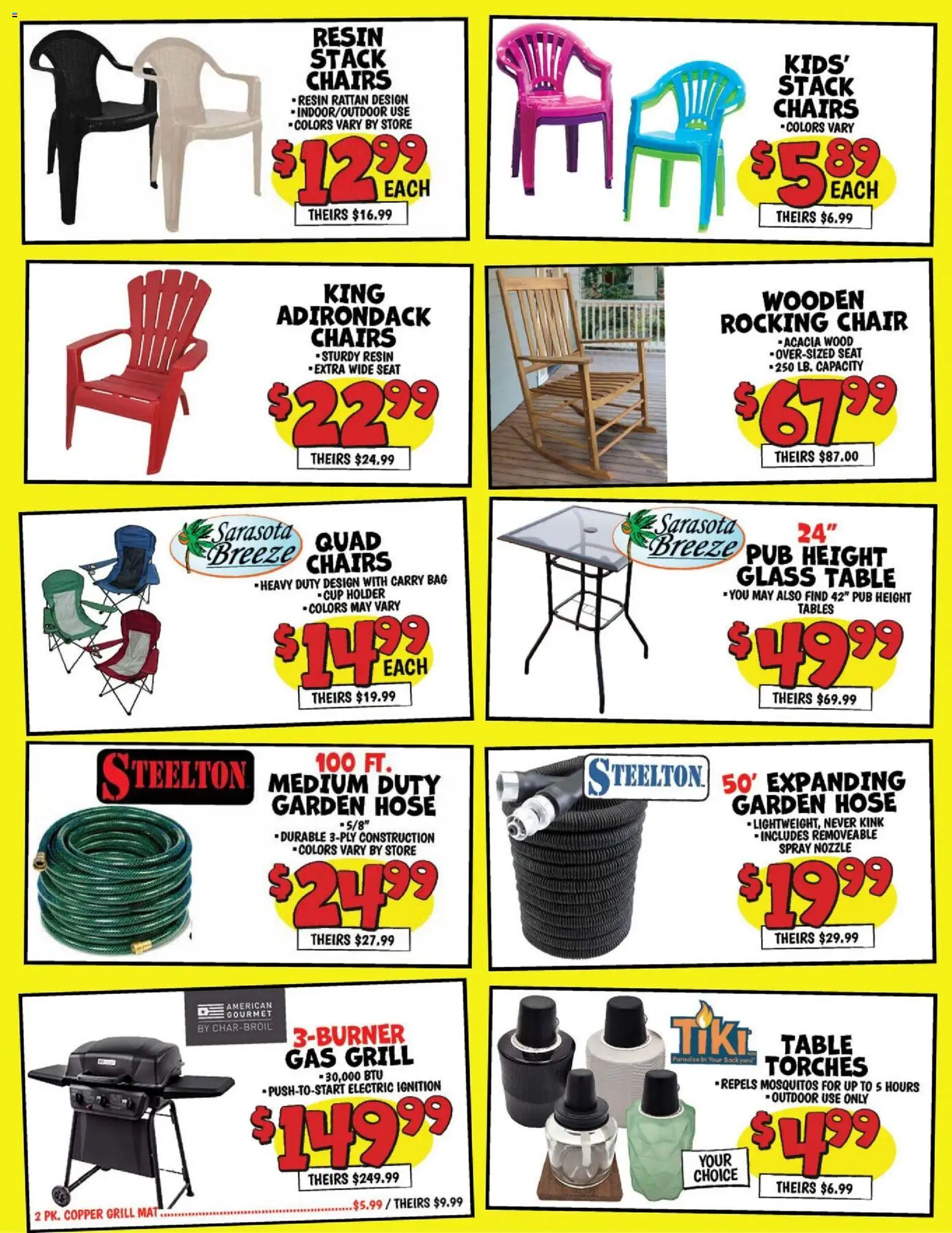 Ollie's Weekly Ad - valid from 07/06/2026 | Page: 2 | Products: Table, Chair, Bag, Grill