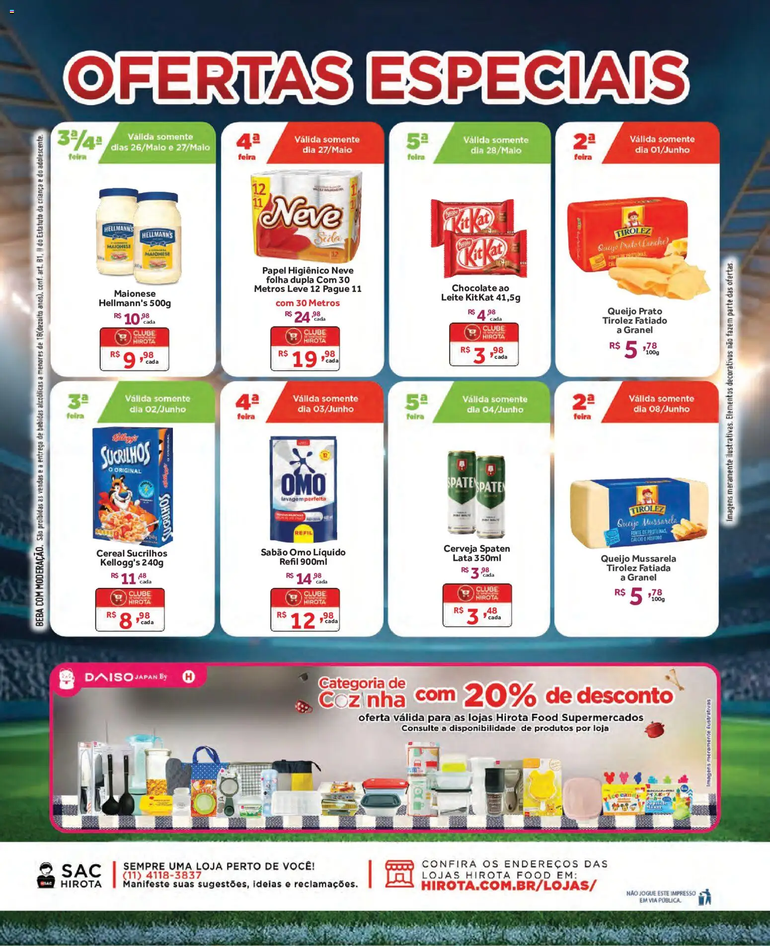 Hirota Food Folheto - válido de 27.05.2026 | Página: 6 | Produtos: Queijo, Kit Kat, Cálcio, Sucrilhos