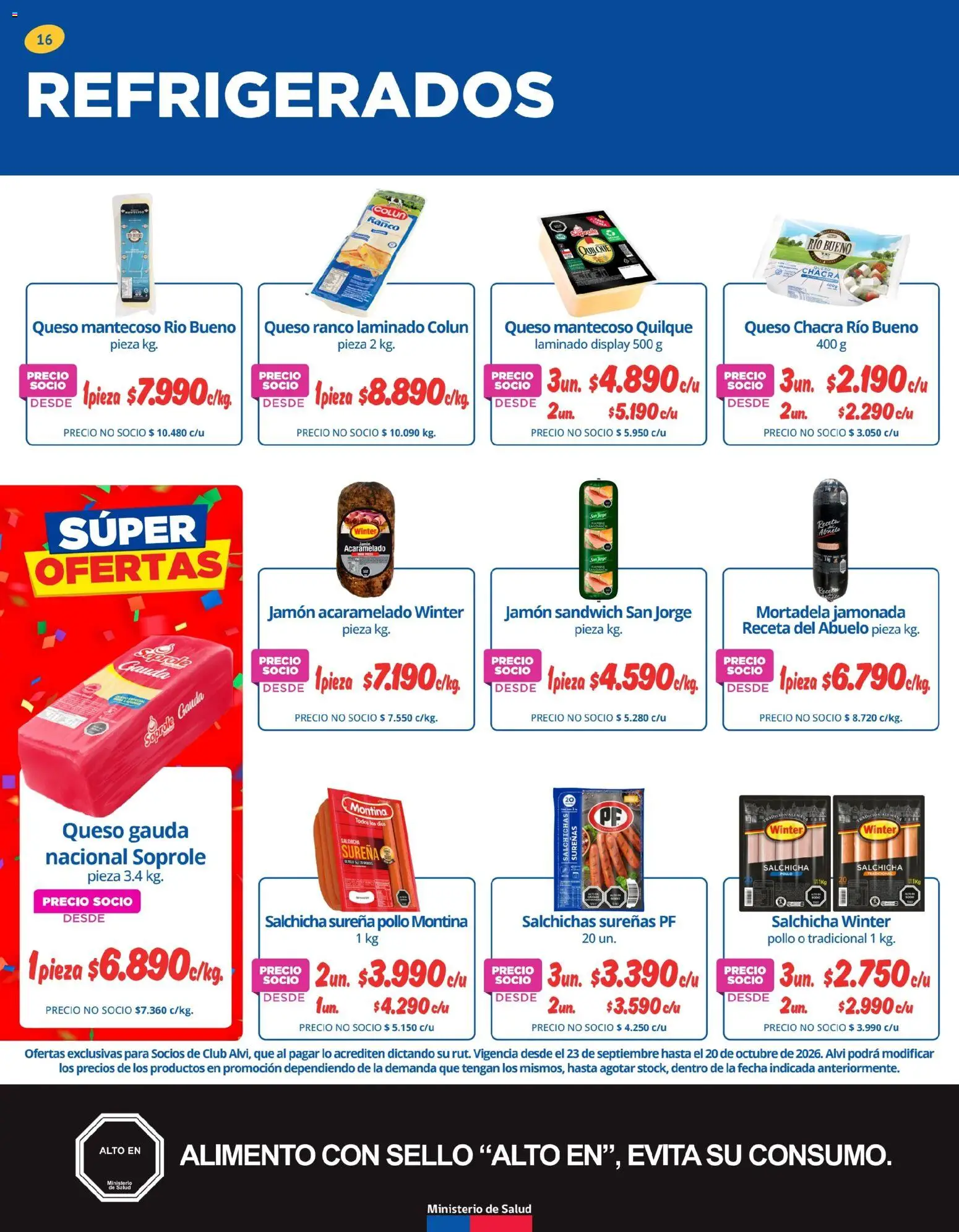 Alvi Ofertas │ válido desde el 21.09.2026 | Página: 16 | Productos: Salchichas, Queso, Pollo, Jamón