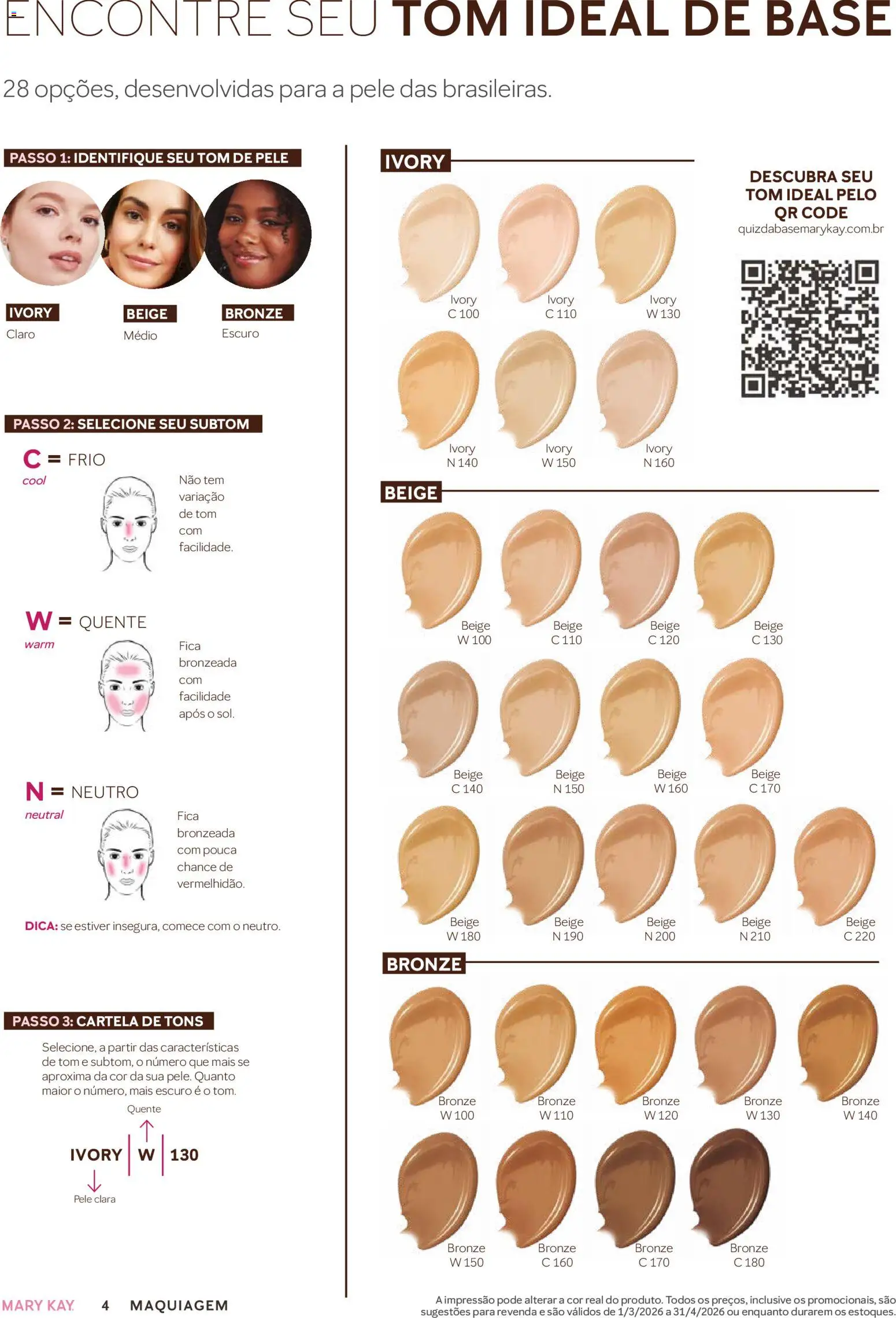 Mary Kay Folheto - válido de 01/03/2026 | Página: 4 | Produtos: Maquiagem, Base