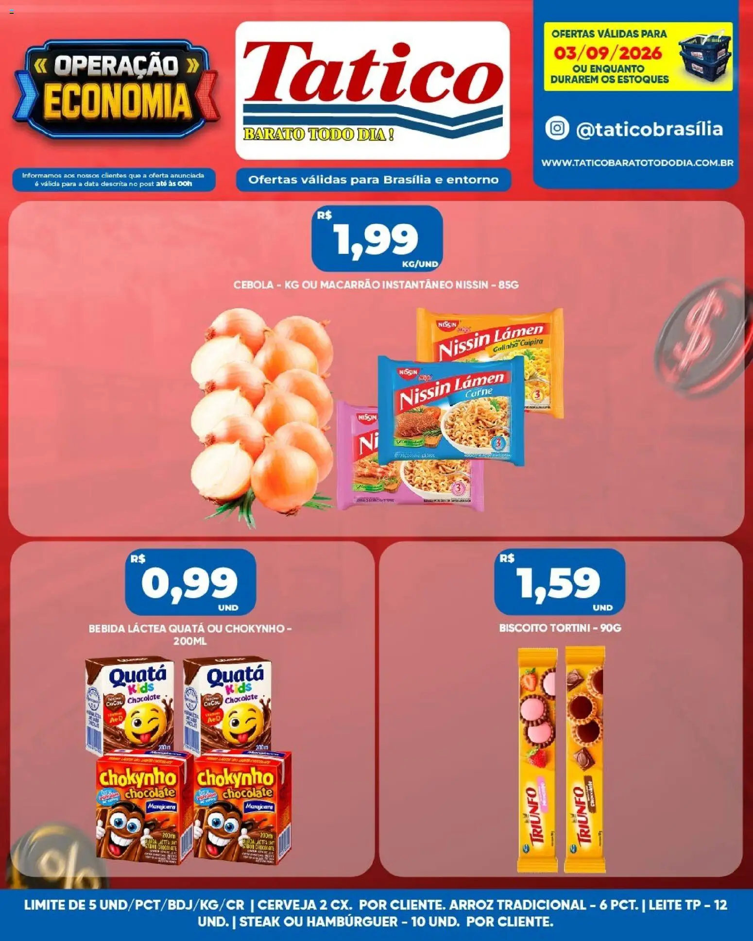Tatico Folheto - válido de 03/09/2026 | Página: 1 | Produtos: Steak, Chocolate, Hambúrguer, Bebida