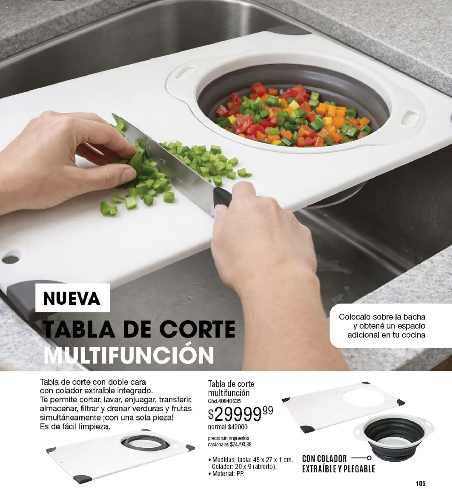 Millanel - Catálogo │ válido desde el 27.04.2026 | Página: 105 | Productos: Cocina, Sobre, Bacha, Colador