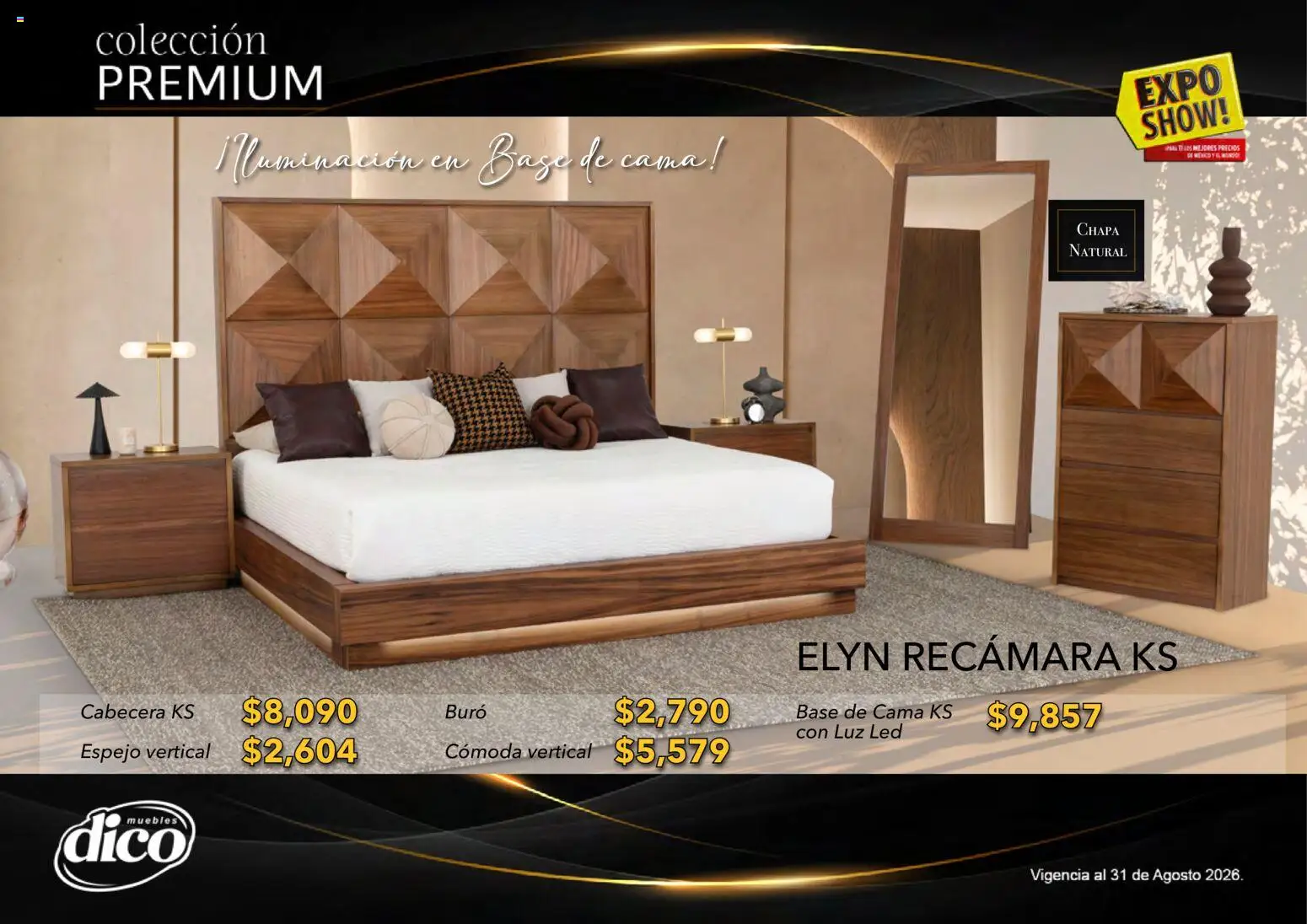 Nuevas ofertas de Muebles Dico válidas en toda la República Mexicana desde el 01/08/2026. ¡Encuentra las mejores ofertas en Muebles Dico catálogo Colección Premium! | Página: 13 | Productos: Cabecera, Cama, Buró, Espejo
