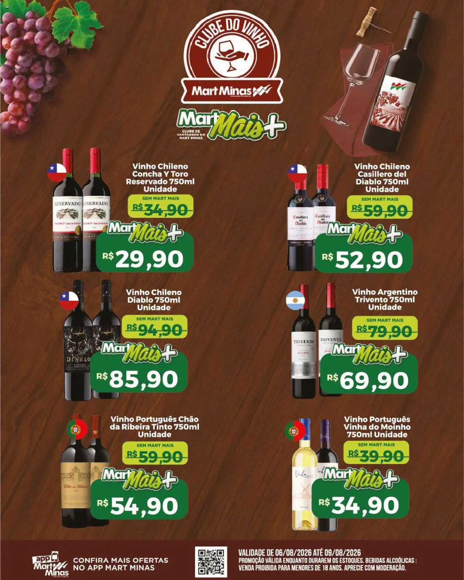 Mart Minas Folheto - válido de 06/08/2026 | Página: 1 | Produtos: Bebidas, Vinho