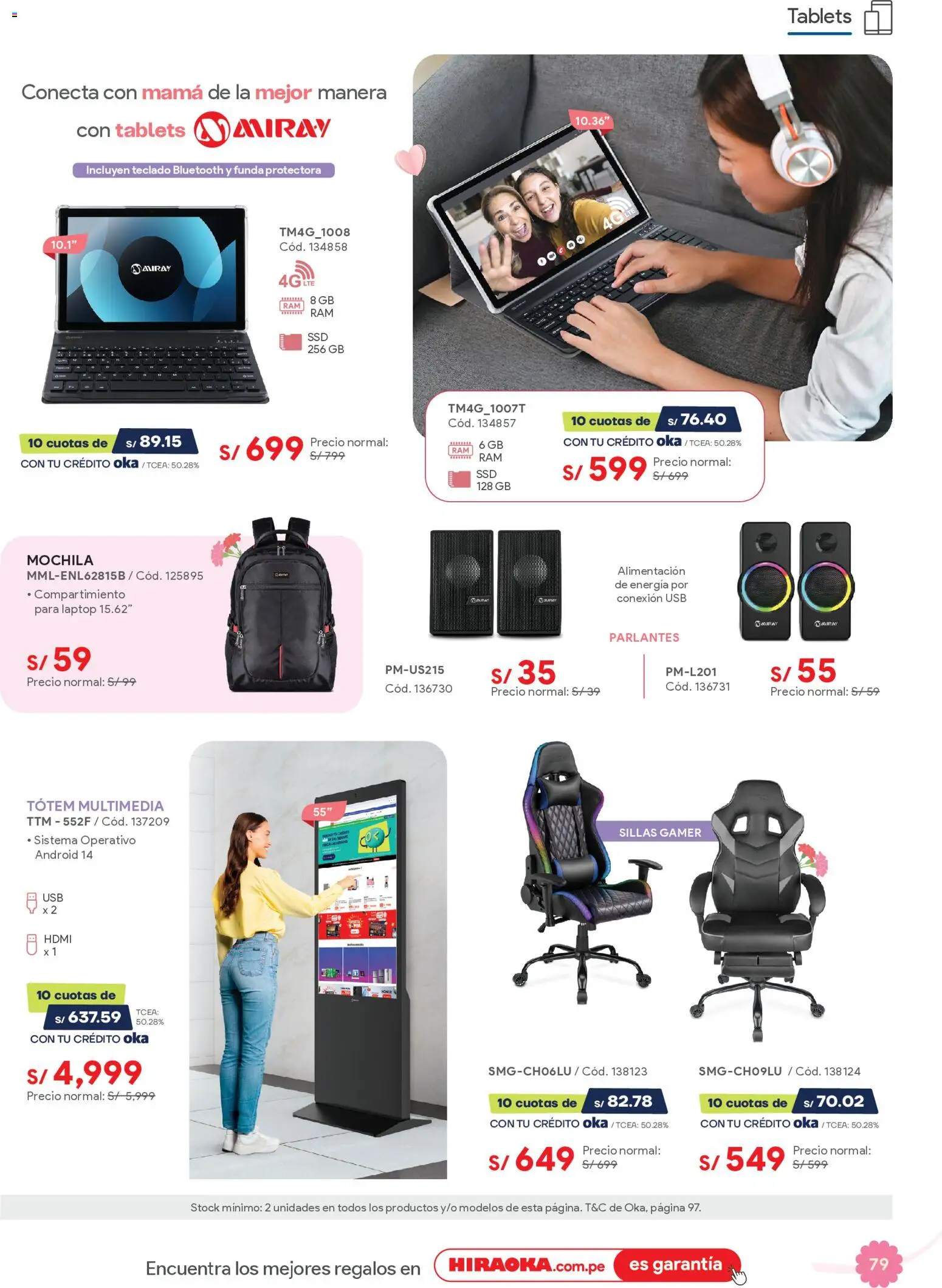 Catálogo Hiraoka válido desde 25.04.2026 | Página: 79 | Productos: Mochila, Teclado, USB