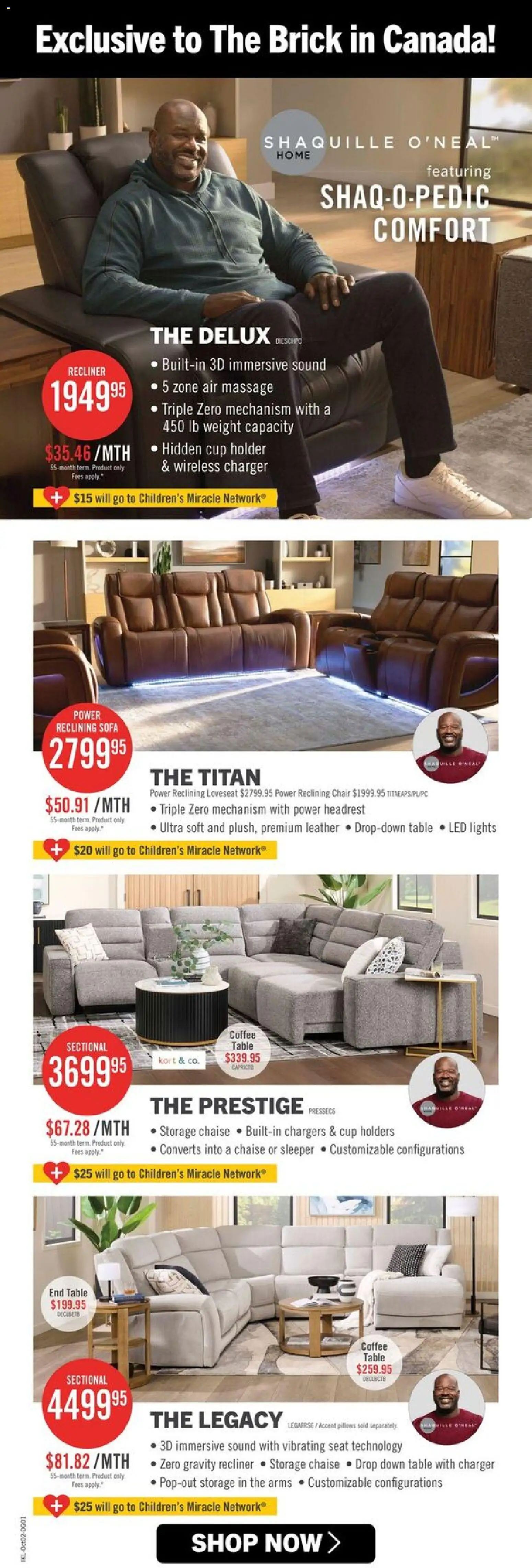 The Brick flyer valid from Sep 29, 2026 | Page: 5 | Products: Sofa, Table, Chair, Coffee