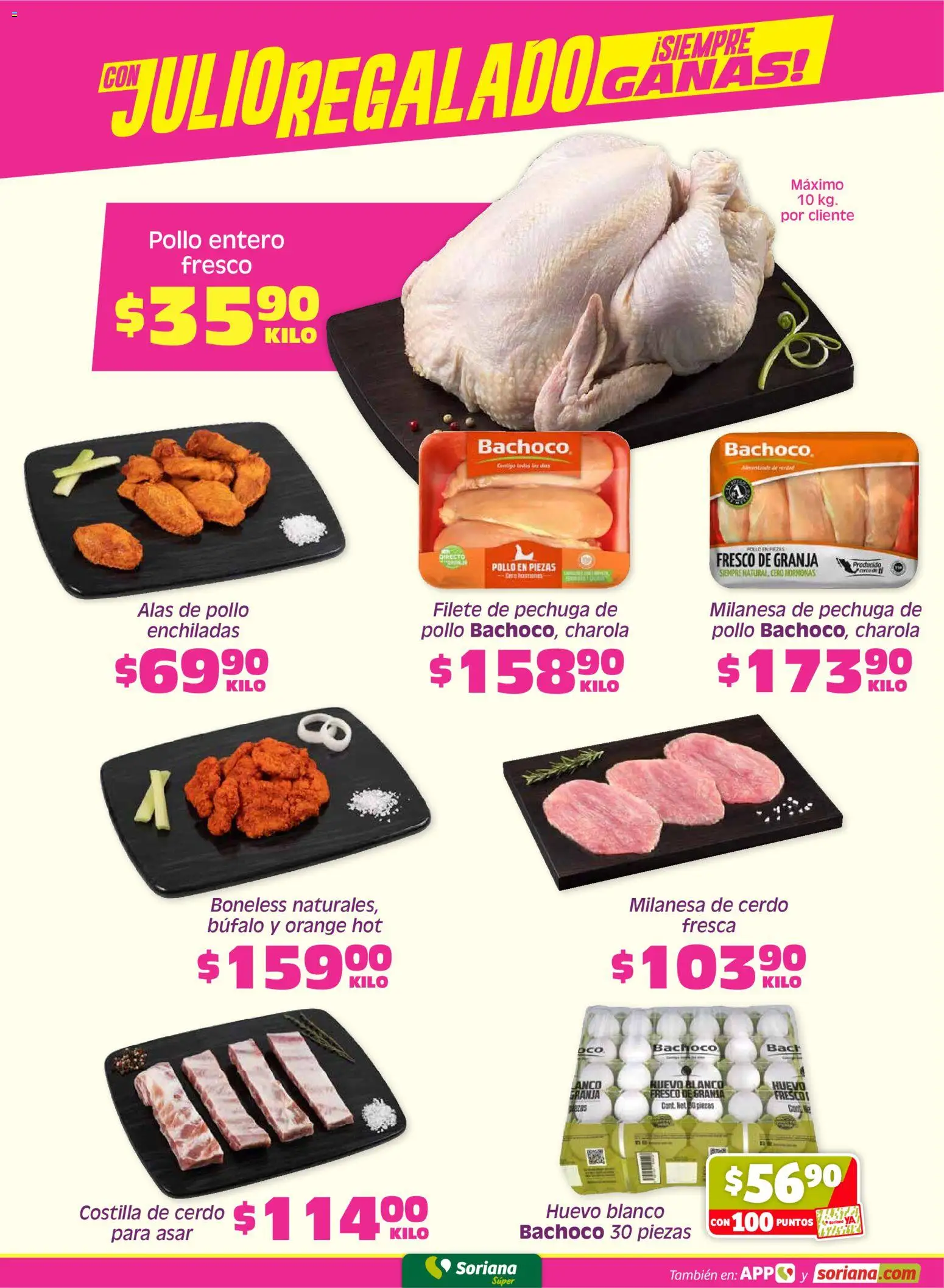 Nuevas ofertas de Soriana válidas en toda la República Mexicana desde el 12.06.2026. ¡Encuentra las mejores ofertas en Soriana Fin de Semana Súper: Tijuana, Mexicali, Ensenada, San Luis Río Colorado y Tecate! | Página: 4 | Productos: Pollo, Milanesa, Huevo, Cerdo