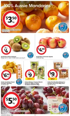Preview of Coles catalogue  - valid from 19.05.2026 | Page: 19 | Products: Apples, Oranges, Mandarins, Grapes