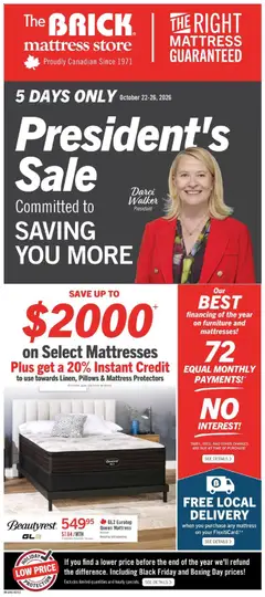 Preview of The Brick - Brick Mattress Store from shop The Brick valid from Oct 22, 2026