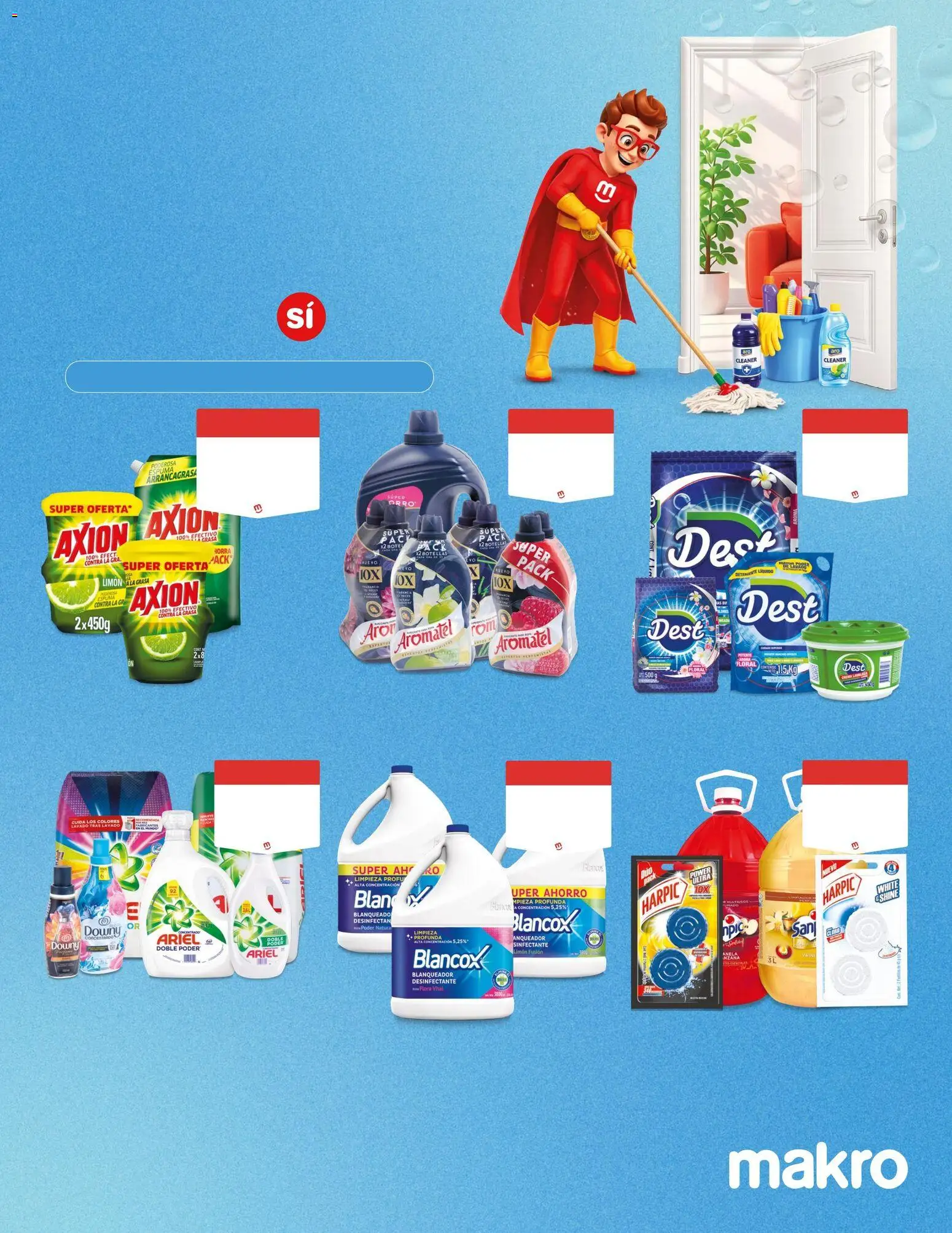 Makro revista - valida desde el 08.05.2026 | Página: 11 | Productos: Blanqueador, Botella, Limón, Desinfectante