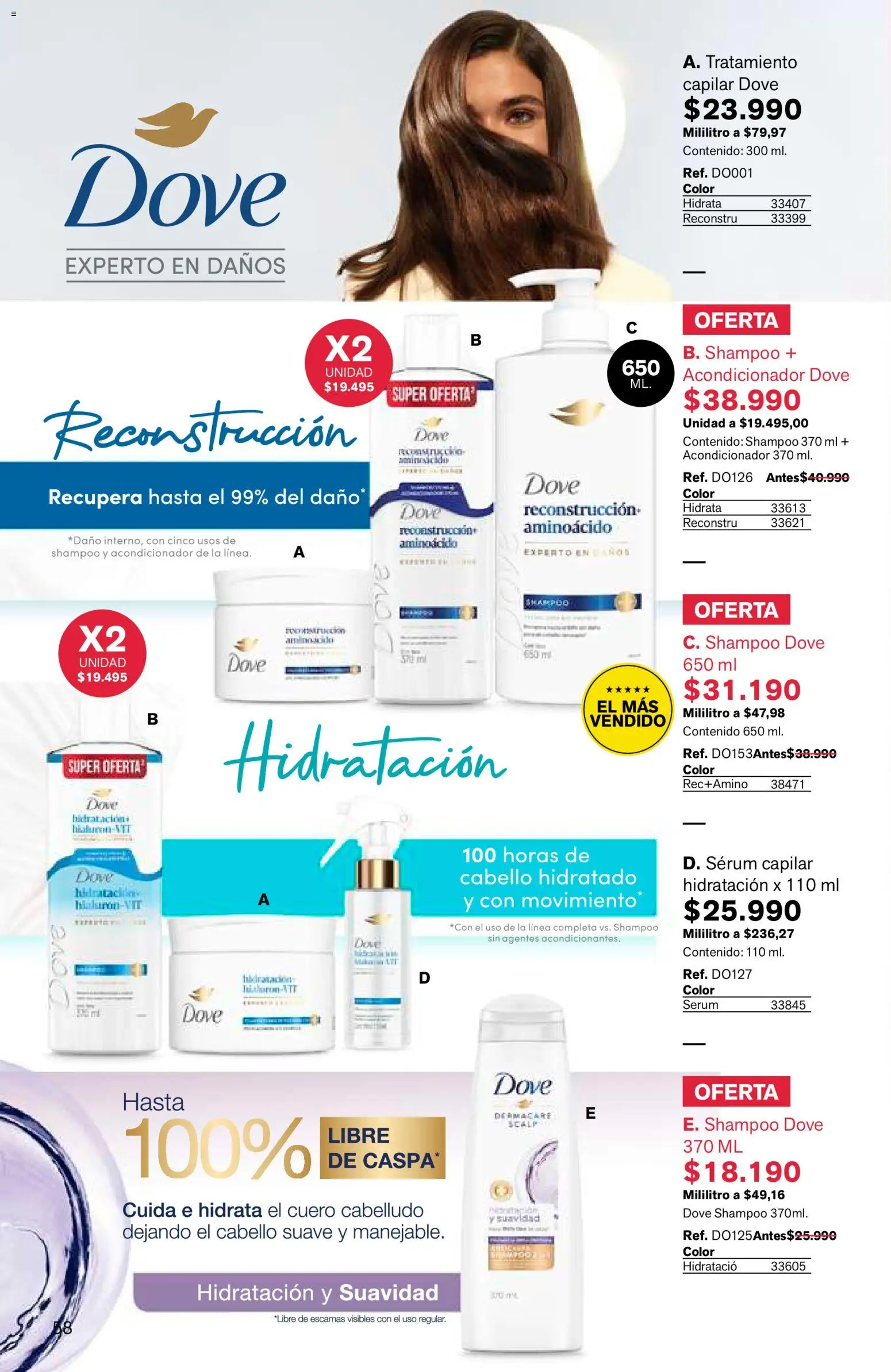 Leonisa revista - valida desde el 25/06/2026 | Página: 58 | Productos: Serum, Shampoo, Acondicionador