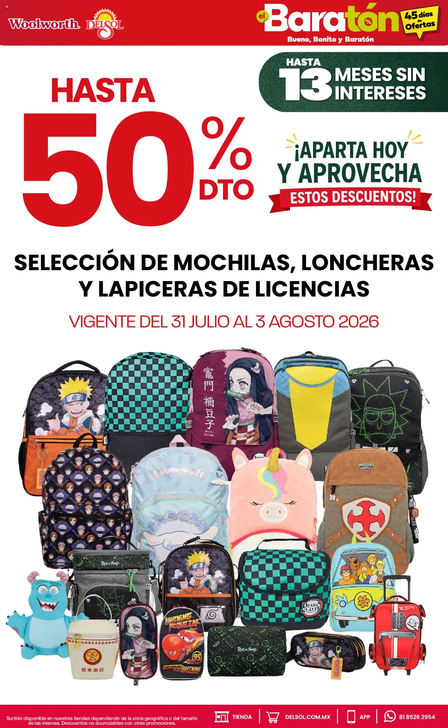 Nuevas ofertas de Del Sol y Woolworth válidas en toda la República Mexicana desde el 30/07/2026. ¡Encuentra las mejores ofertas en Del Sol y Woolworth catálogo Bueno, Bonito y Baratón! | Página: 5