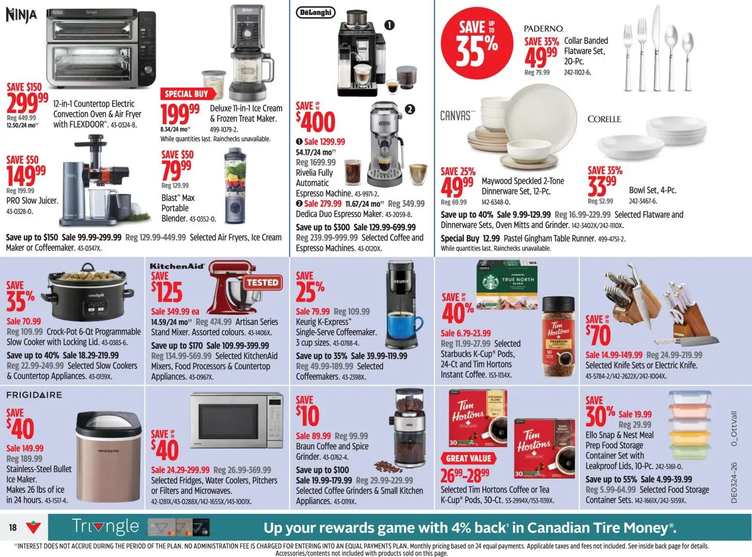 Canadian Tire flyer valid from 11.06.2026 | Page: 18 | Products: Ice cream, Game, Table, Coffee