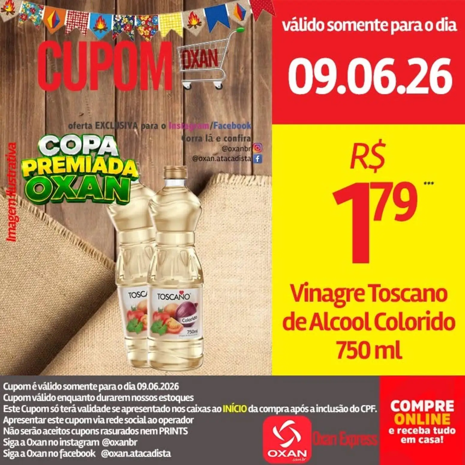 Oxan Atacadista Folheto - válido de 09.06.2026 | Página: 19 | Produtos: Vinagre, Copa