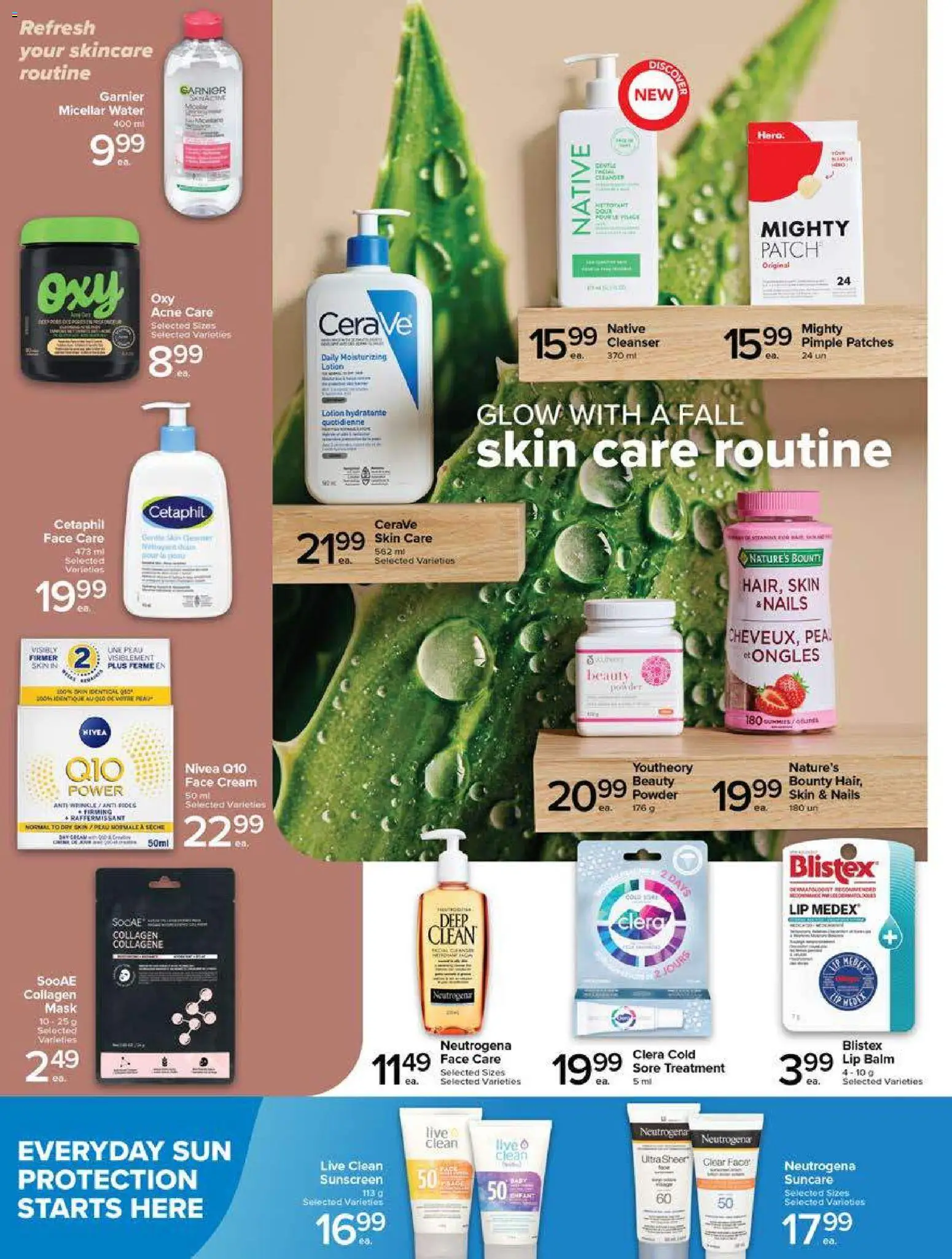 Metro flyer valid from Aug 27, 2026 | Page: 5 | Products: Water, Powder, Mask, Lip balm