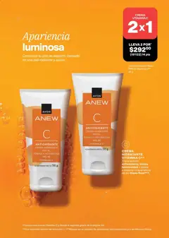 Vista previa de Crema hidratante facial FPS 50 Vitamina C, Antioxidante crema hidratante facial fórmula no grasosa FPS 50 Vitamina C. Triple acción: antioxidante, brinda luminosidad y ayuda a mejorar la apariencia de las líneas finas., nuevo folleto de la tienda, válido en México a partir del 24.04.2026 | Página: 129 | Productos: Crema, Radiante