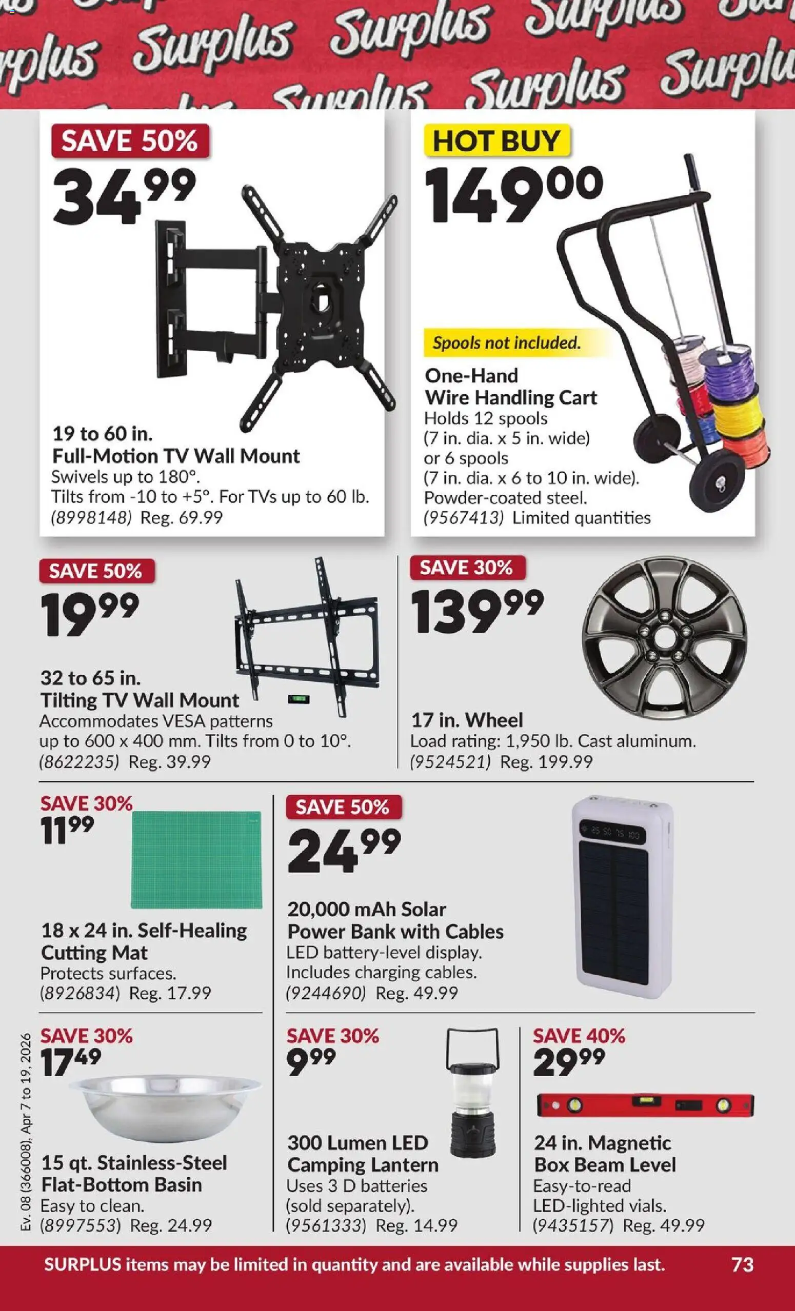 Princess Auto flyer valid from 07.04.2026 | Page: 80 | Products: Tv, Box