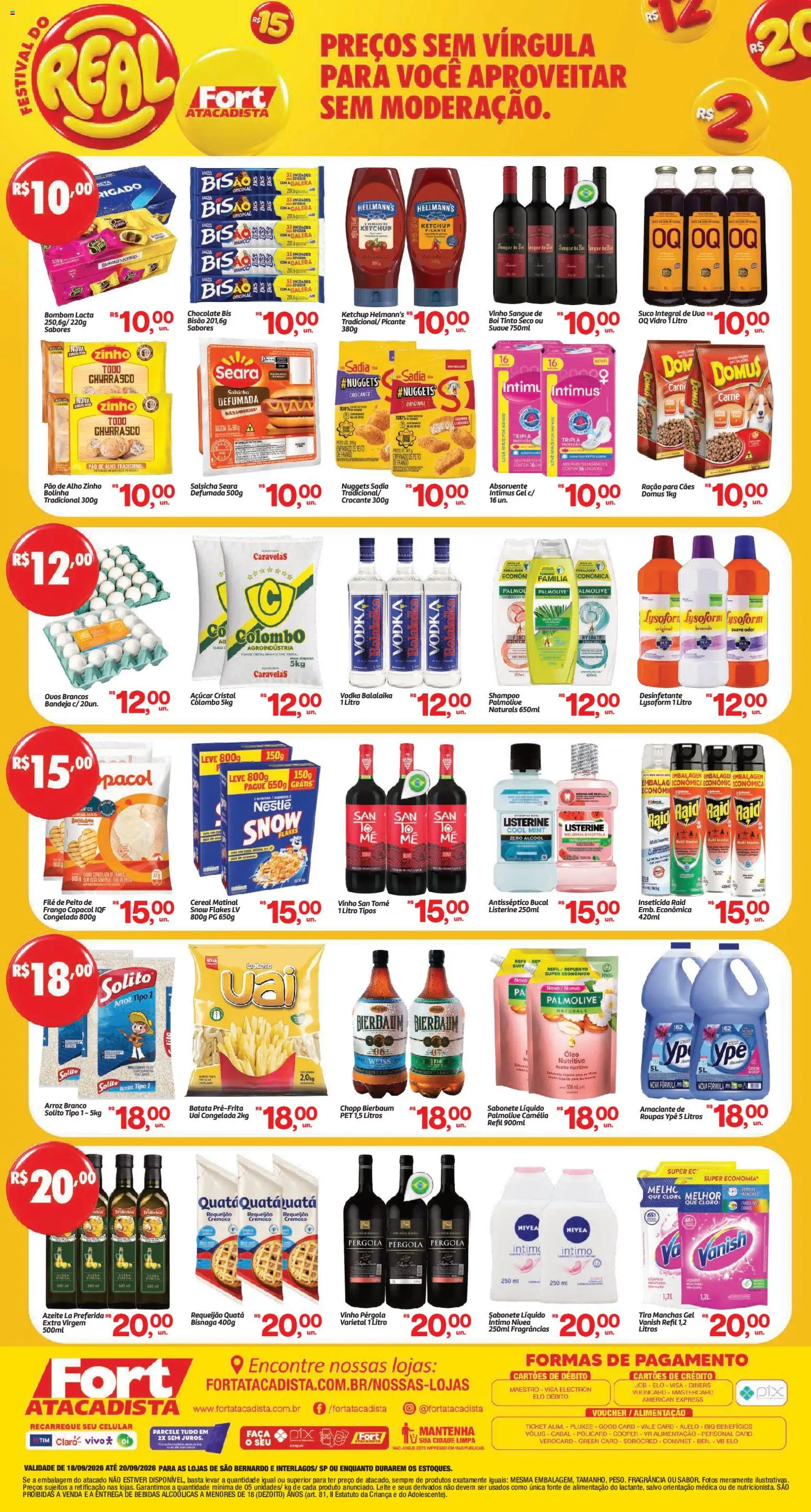 Fort Atacadista Folheto - válido de 18/09/2026 | Página: 2 | Produtos: Listerine, Bandeja, Vanish, Sabonete líquido