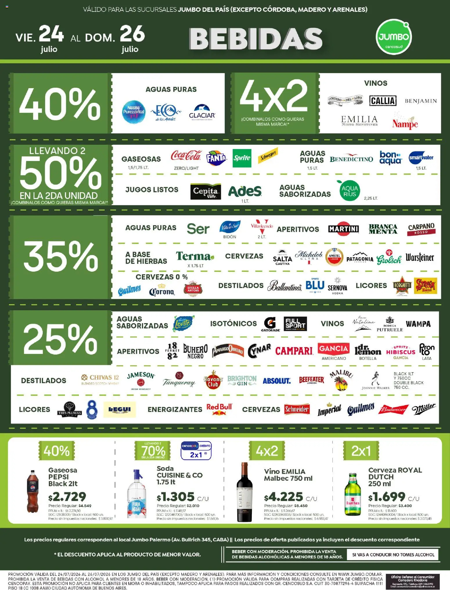 Jumbo - Ofertas | Neuquén │ válido desde el 24/07/2026 | Página: 5 | Productos: Botella, Bidón, Whiskey, Vino