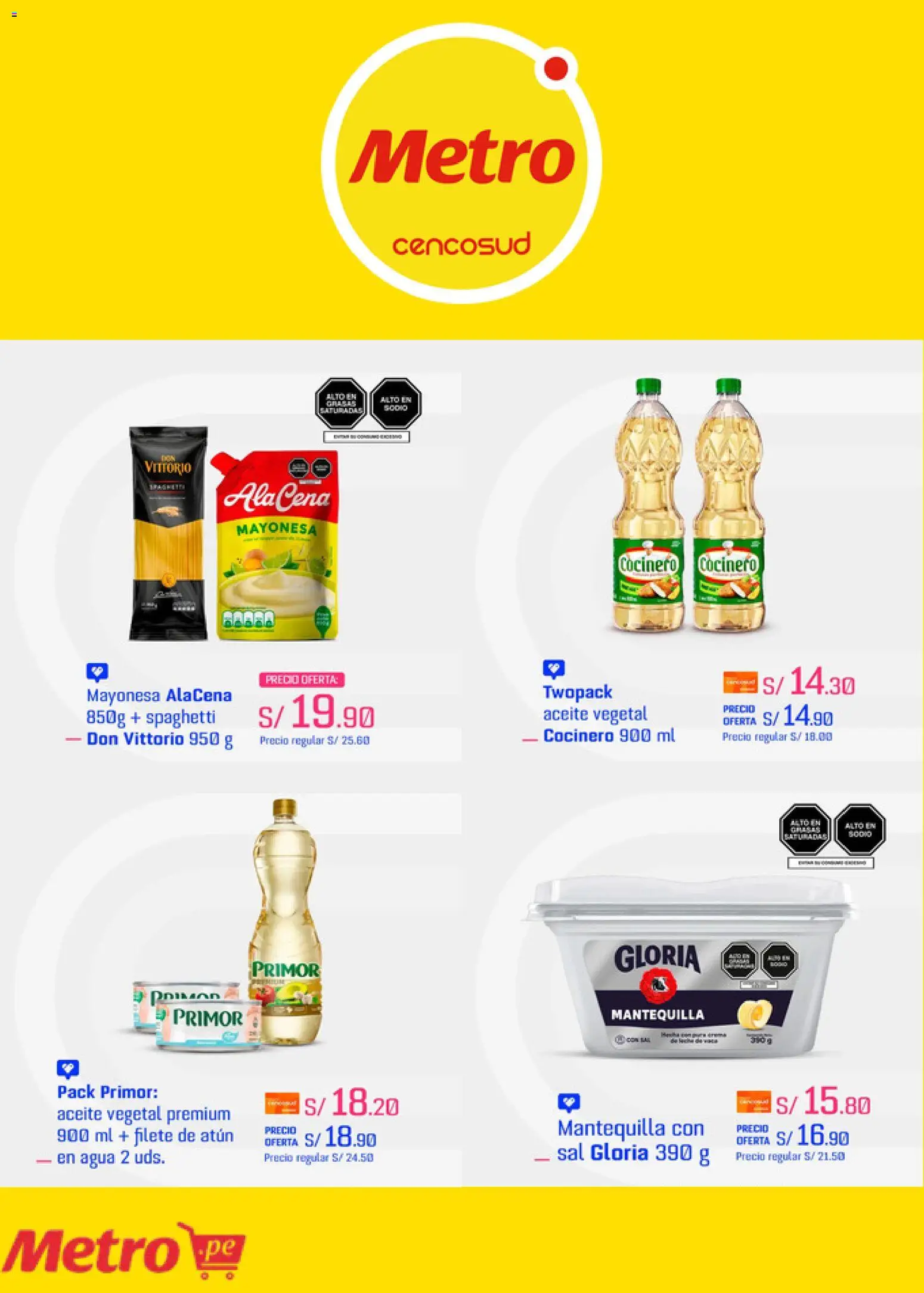 Catálogo Metro válido desde 13/07/2026 | Página: 2 | Productos: Mantequilla, Aceite