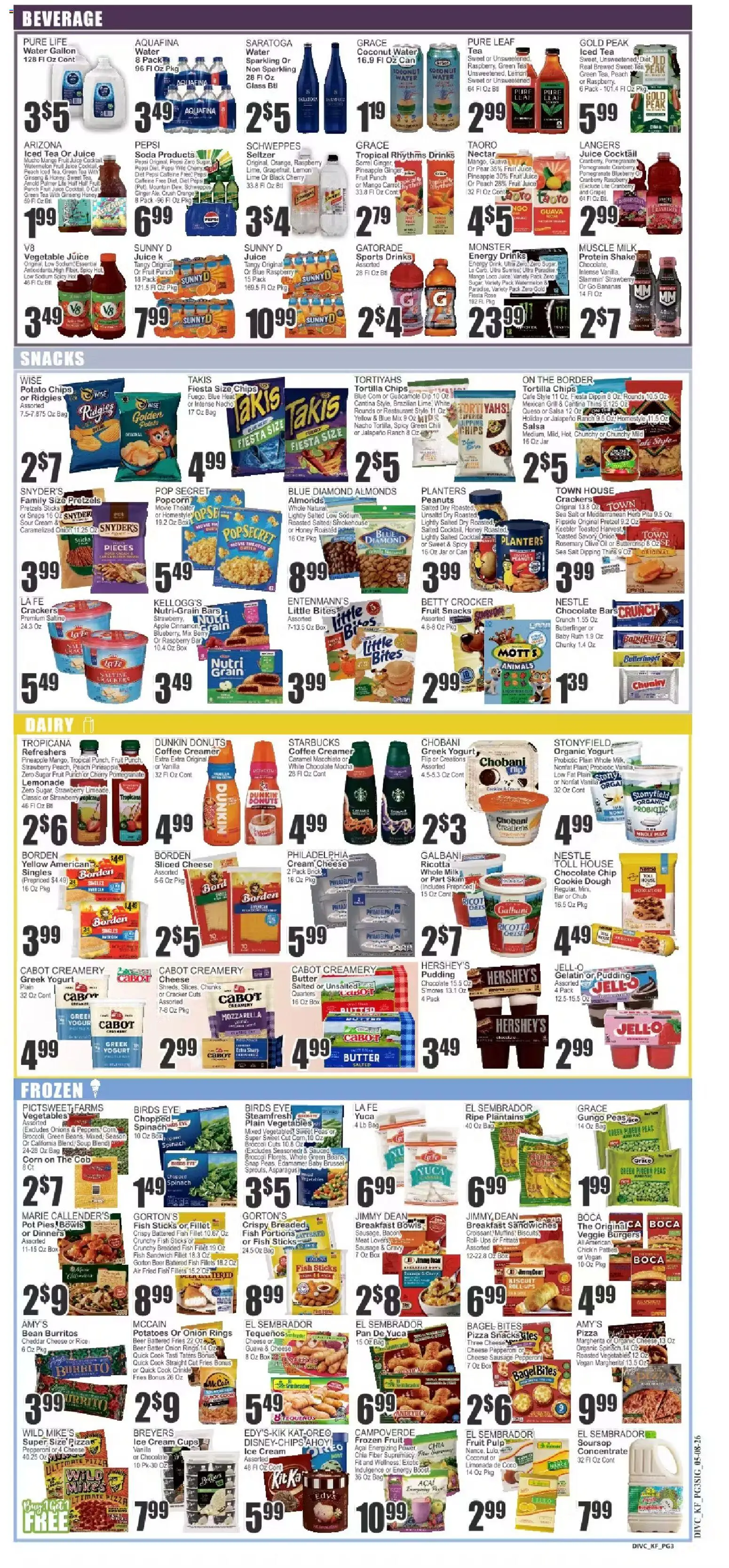 Key Food Weekly Ad - valid from 08.05.2026 | Page: 3 | Products: Peppers, Ginger, Chips, Cream