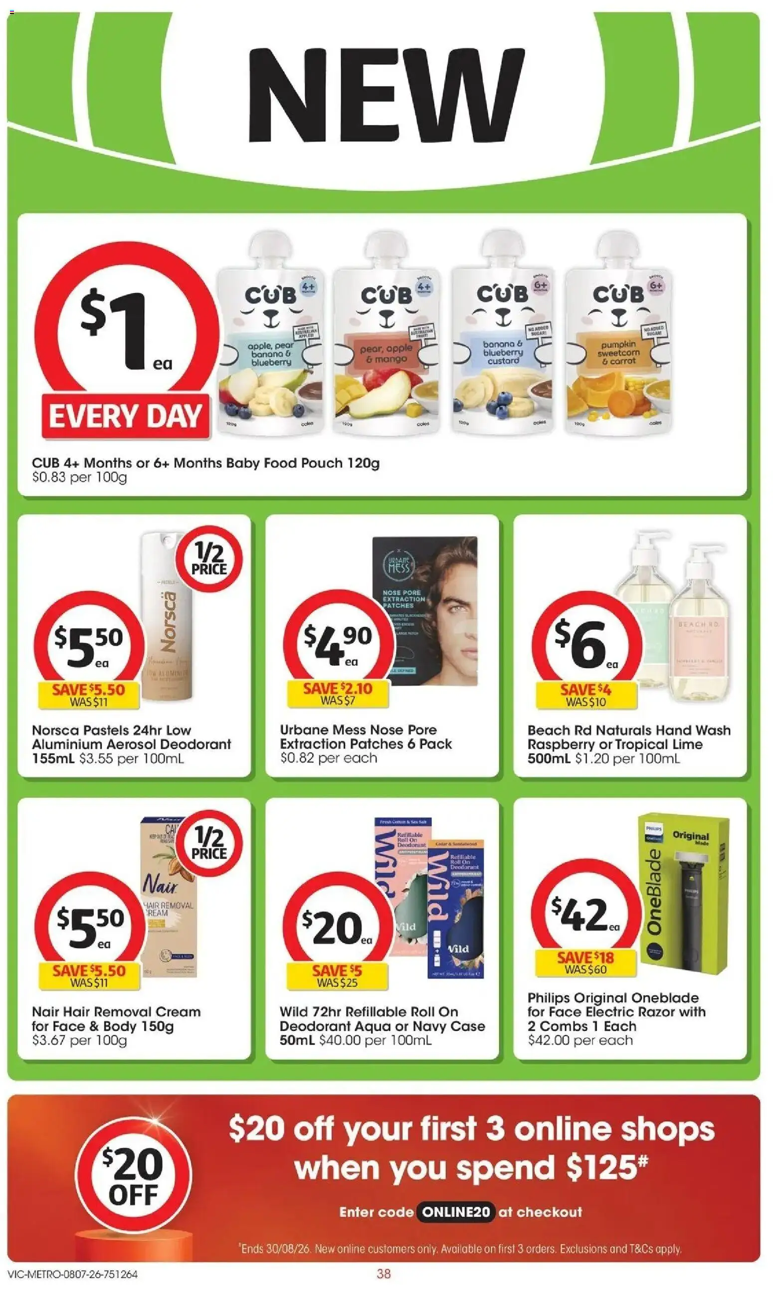 Coles catalogue - valid from 07/07/2026 | Page: 38 | Products: Pumpkin, Raspberry, Hair removal, Case
