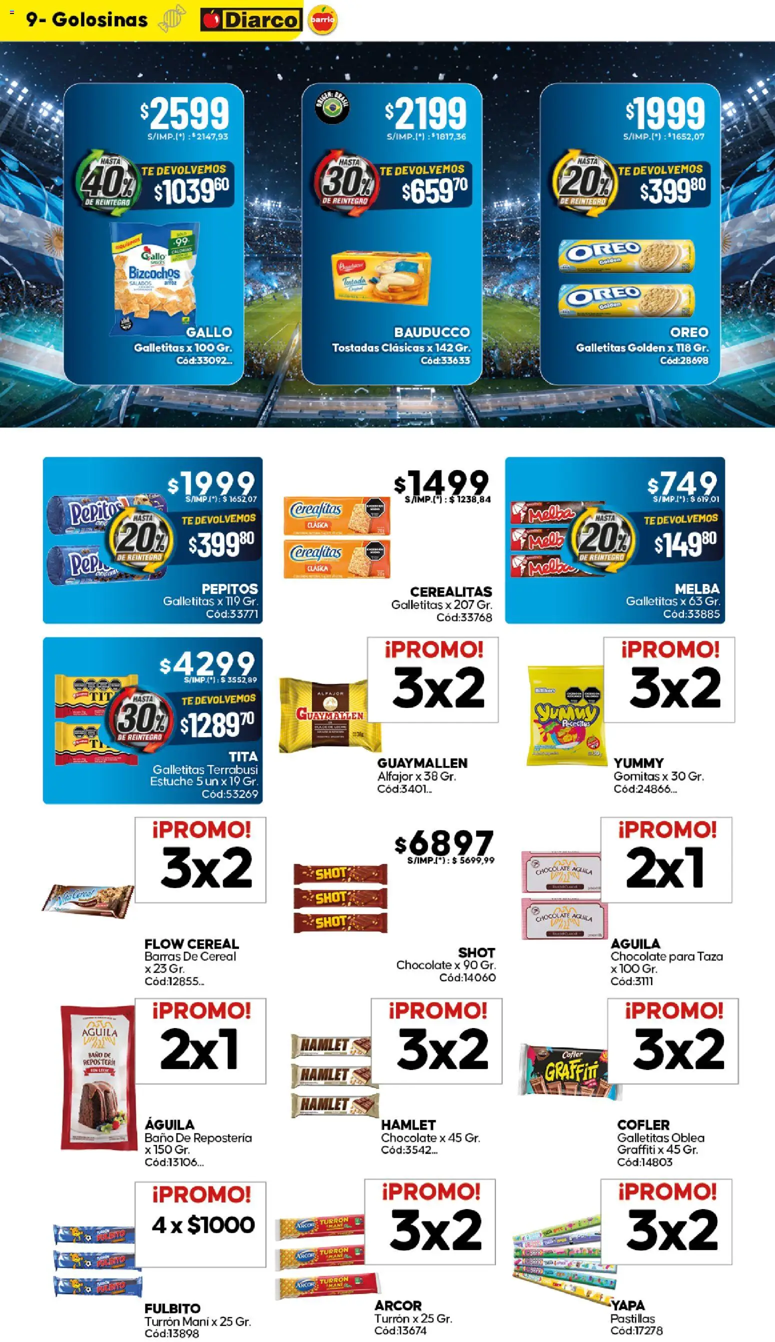 Diarco - Ofertas Diarco Barrio │ válido desde el 08.06.2026 | Página: 9 | Productos: Gomitas, Mani, Alfajor, Golosinas