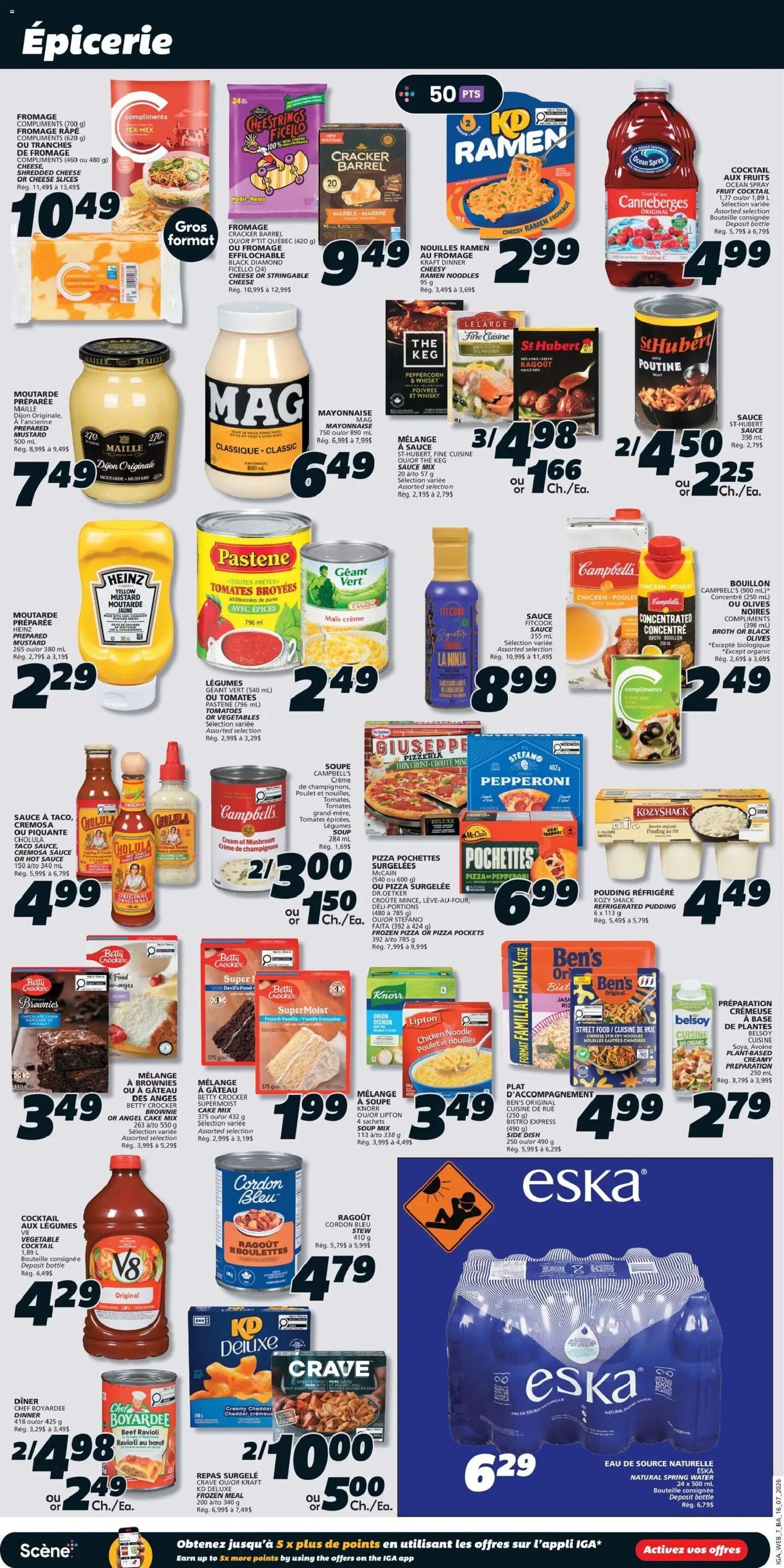 IGA flyer valid from Jul 16, 2026 | Page: 11 | Products: Broth, Mustard, Cheddar, Olives