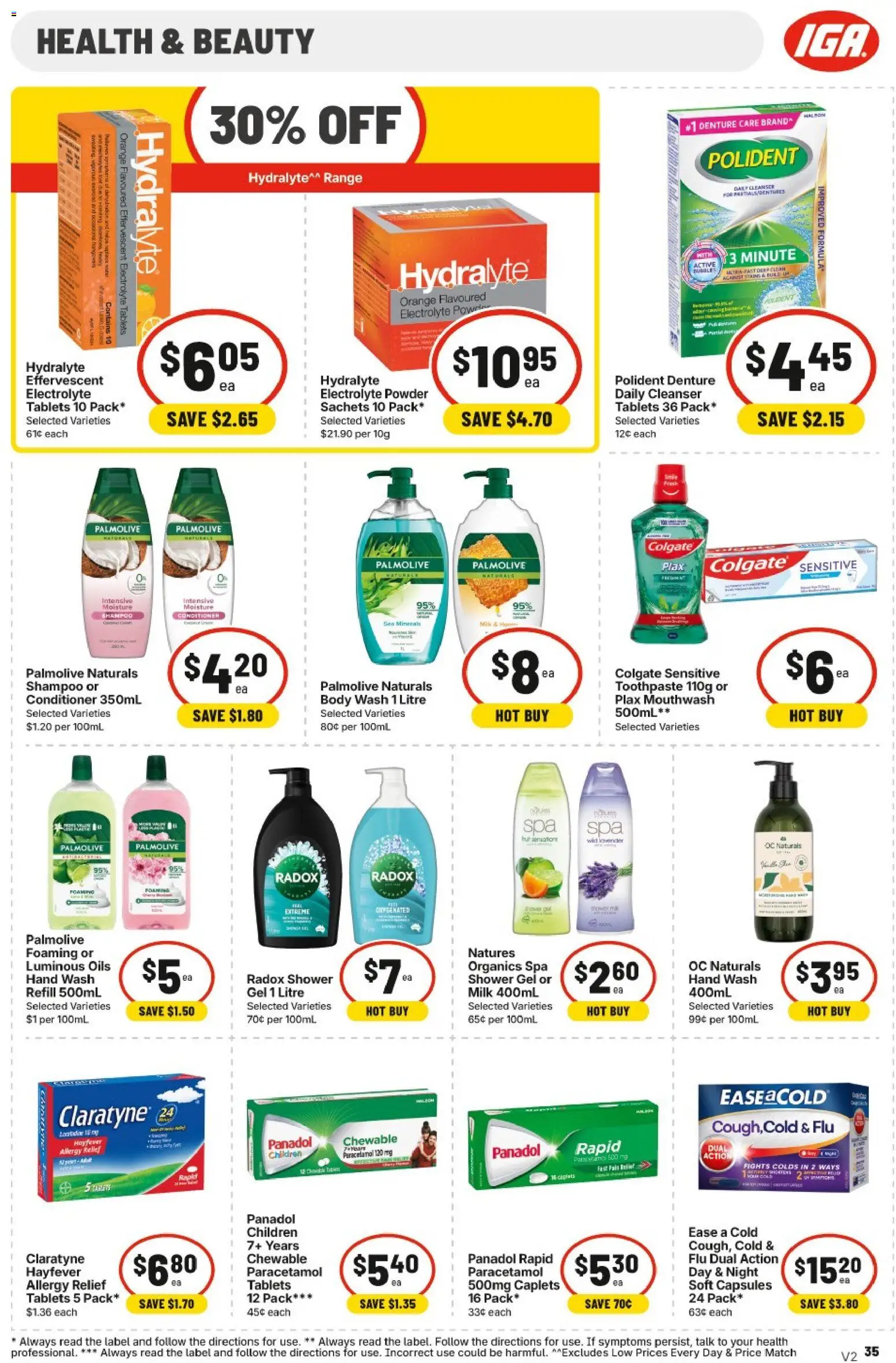 IGA catalogue - valid from 15/07/2026 | Page: 34 | Products: Powder, Milk, Shampoo, Tablets