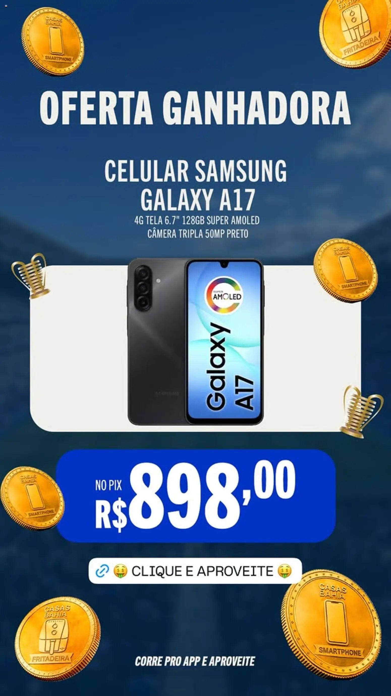 Casas Bahia Folheto - válido de 22.05.2026 | Página: 4 | Produtos: Celular, Tela, Smartphone, Câmera