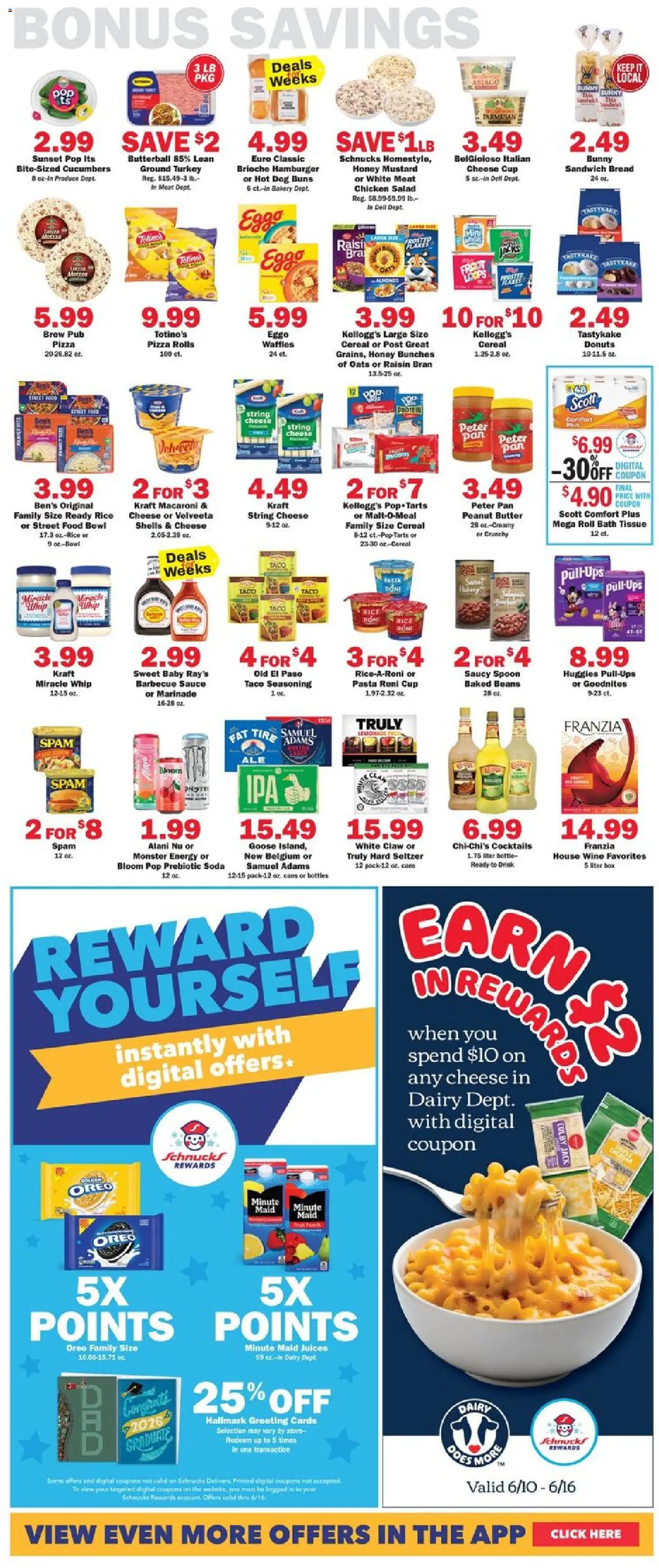 Schnucks Weekly Print Ad - IN - valid from 10.06.2026 | Page: 5 | Products: Butter, Rice, Pasta, Sauce