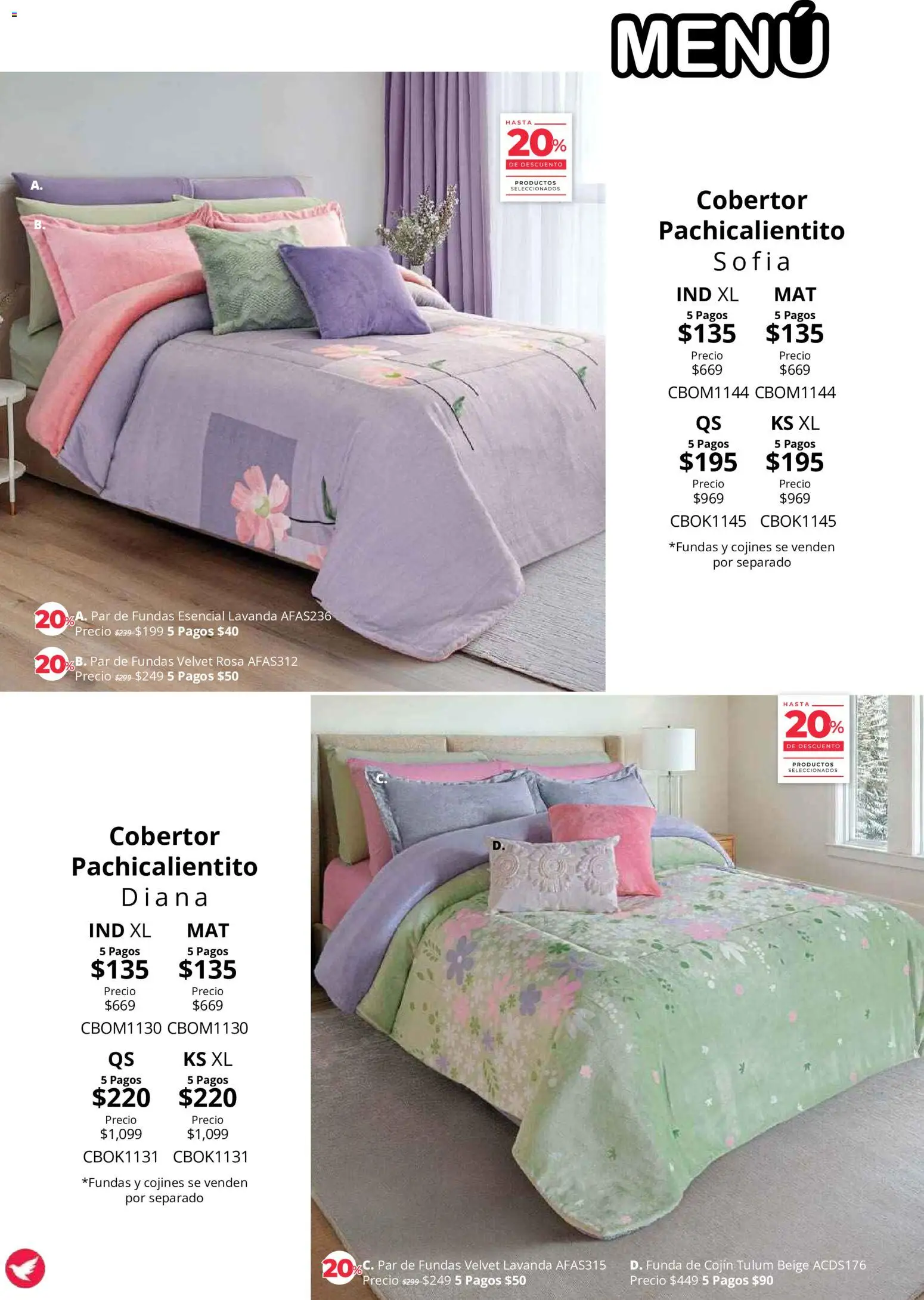 Nuevas ofertas de Colchas Concord válidas en toda la República Mexicana desde el 01/08/2026. ¡Encuentra las mejores ofertas en Colchas Concord catálogo Colección Cobertor! | Página: 10 | Productos: Cobertor, Funda