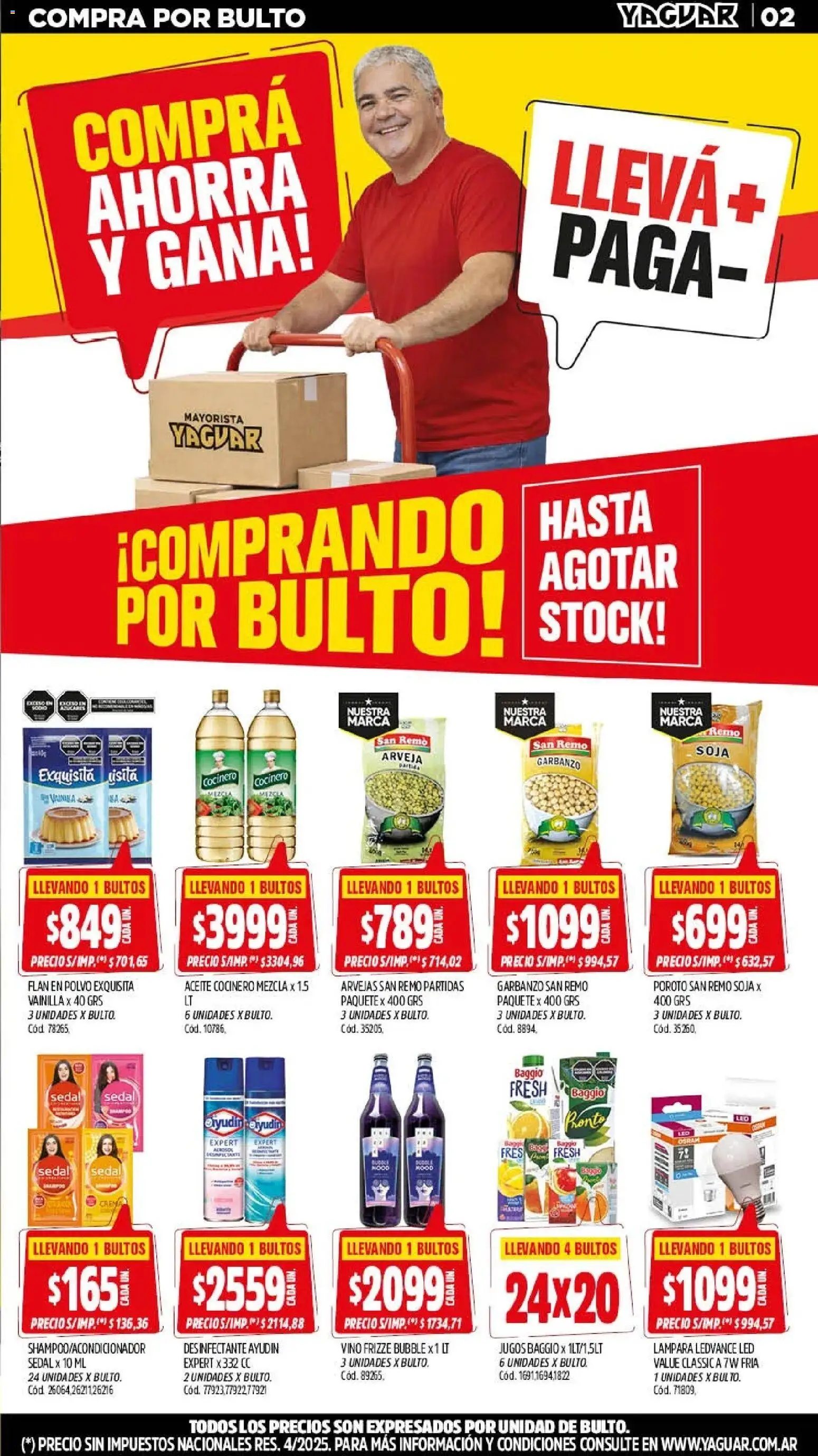 Yaguar - Oferta Semanal Neuquen │ válido desde el 18.05.2026 | Página: 2 | Productos: Desinfectante, Polvo, Arvejas, Vino