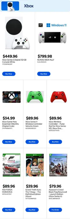 Preview of Walmart flyer - Gaming & entertainment guide from shop Walmart valid from 11.06.2026 | Page: 3 | Products: Xbox, Game