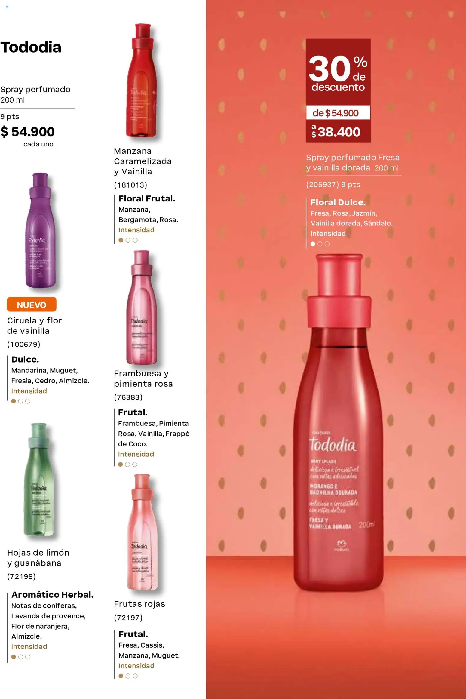 Natura revista - valida desde el 02/09/2026 | Página: 42 | Productos: Pimienta, Fresa, Guanábana, Manzana