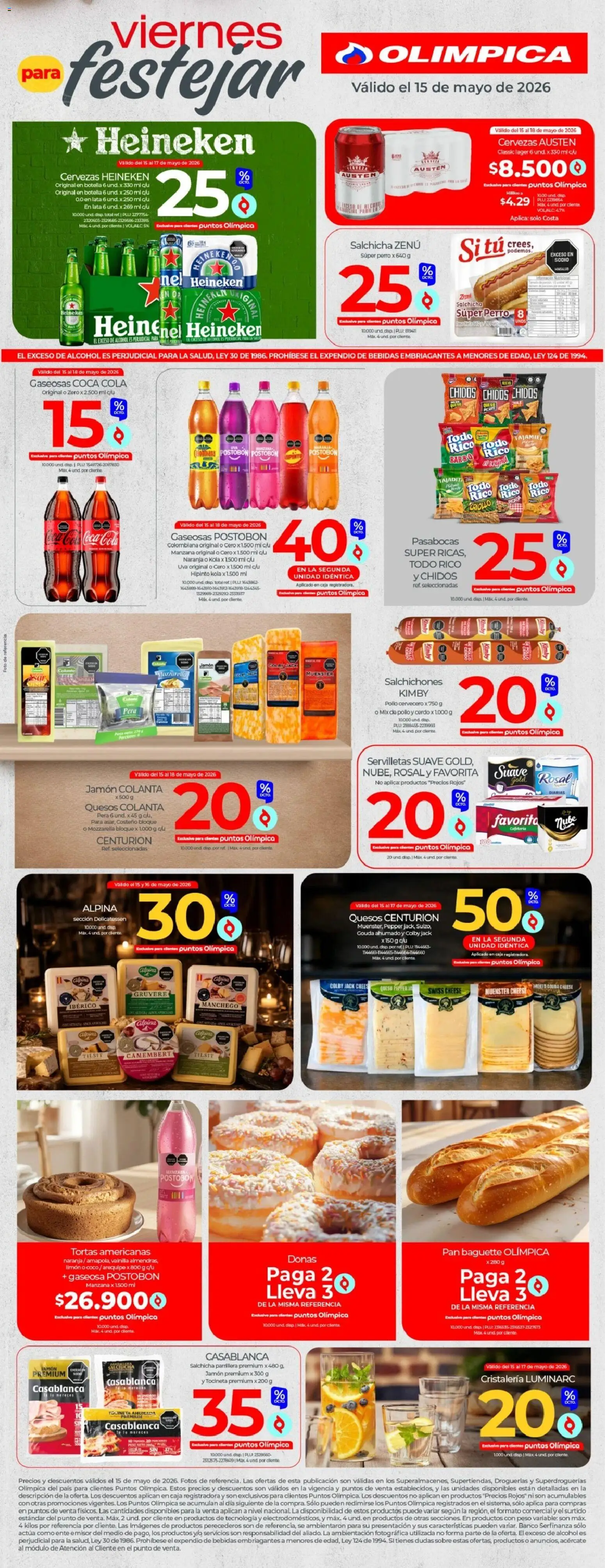 Olímpica revista - valida desde el 15.05.2026 | Página: 2 | Productos: Cerdo, Pollo, Arequipe, Queso