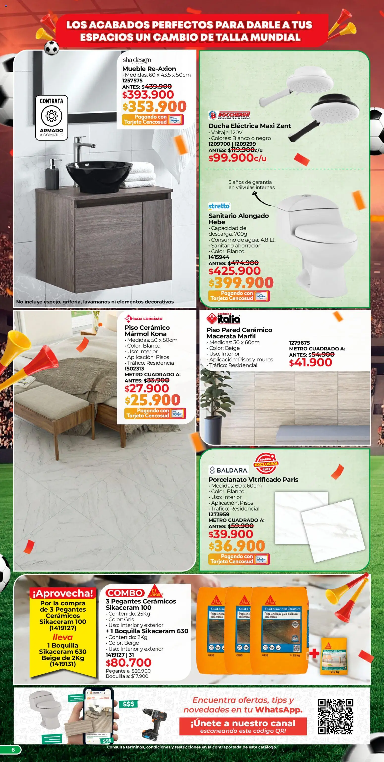 Easy revista - valida desde el 16.03.2026 | Página: 6 | Productos: Agua, Sanitario, Lavamanos, Ducha