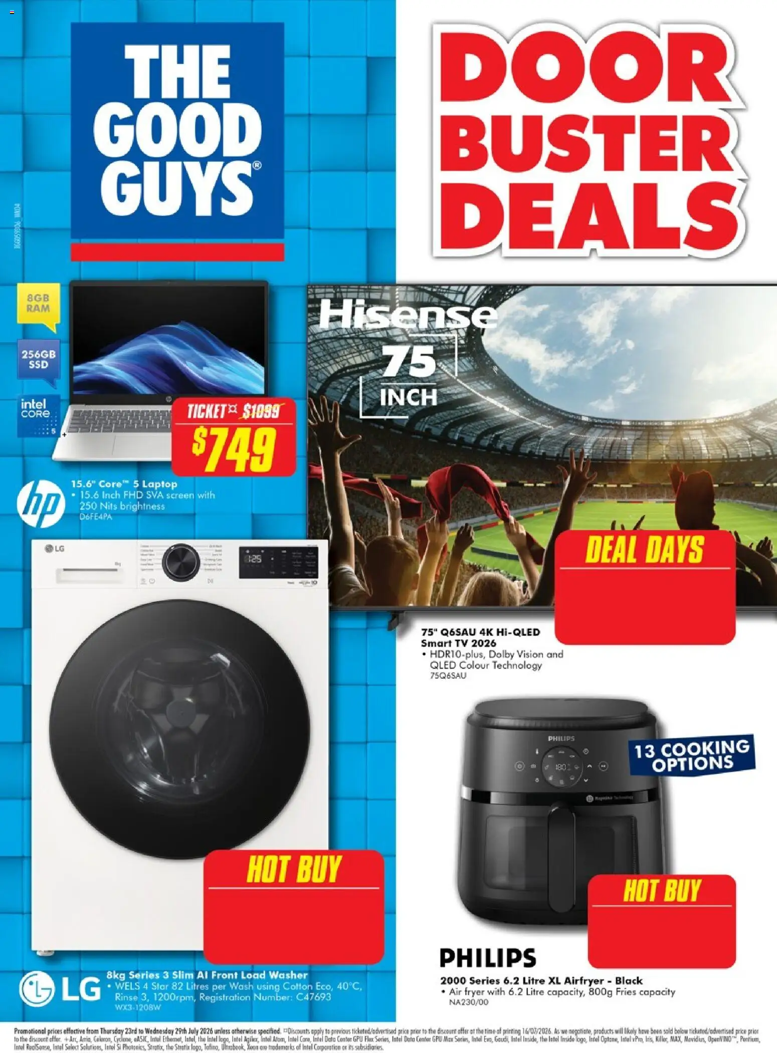 The Good Guys catalogue - valid from 23/07/2026 | Page: 2 | Products: Door, Tv, Laptop, Washer