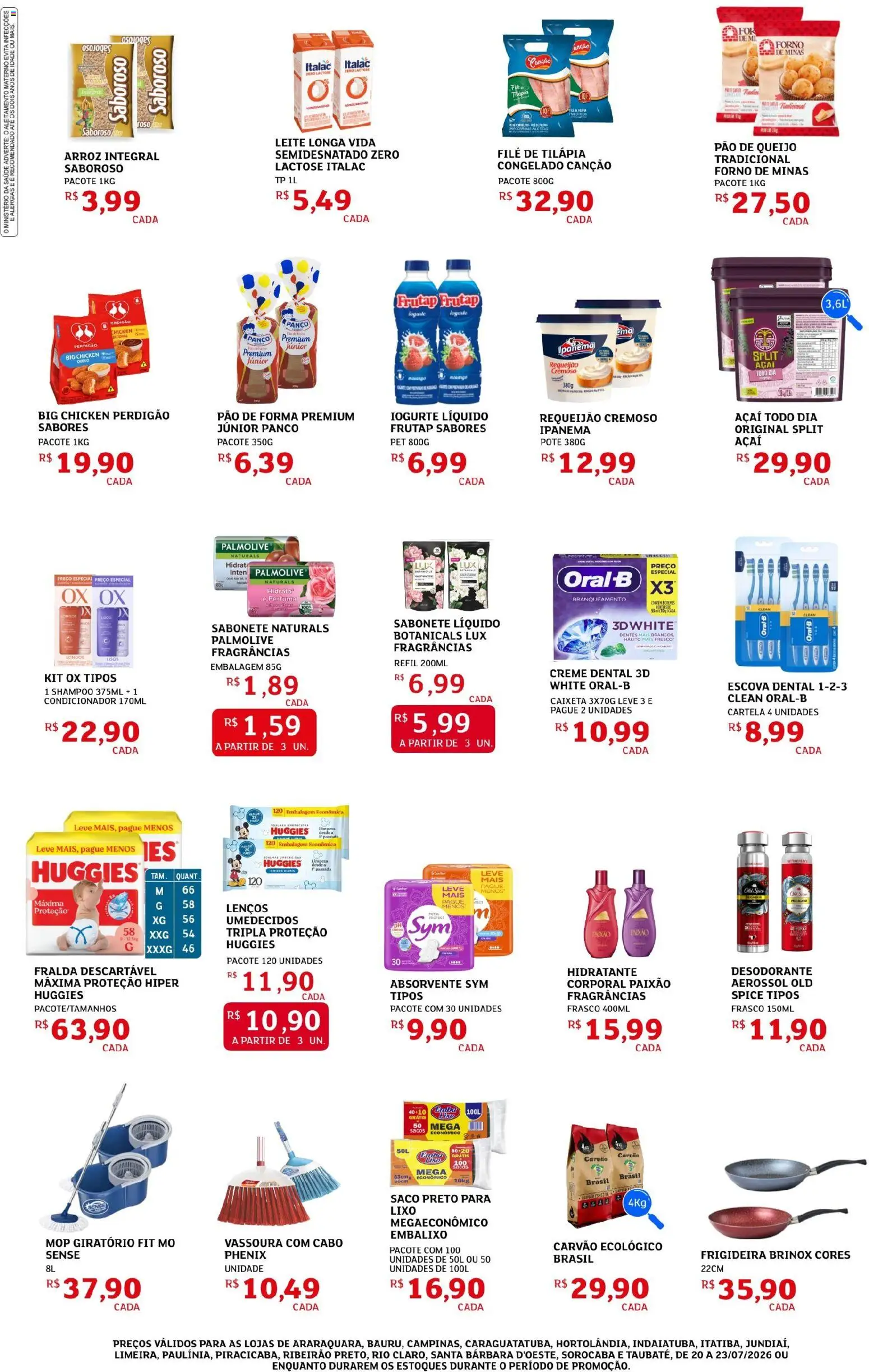 Assaí Atacadista Folheto - válido de 20/07/2026 | Página: 2 | Produtos: Desodorante, Pão de forma, Creme dental, Sabonete líquido