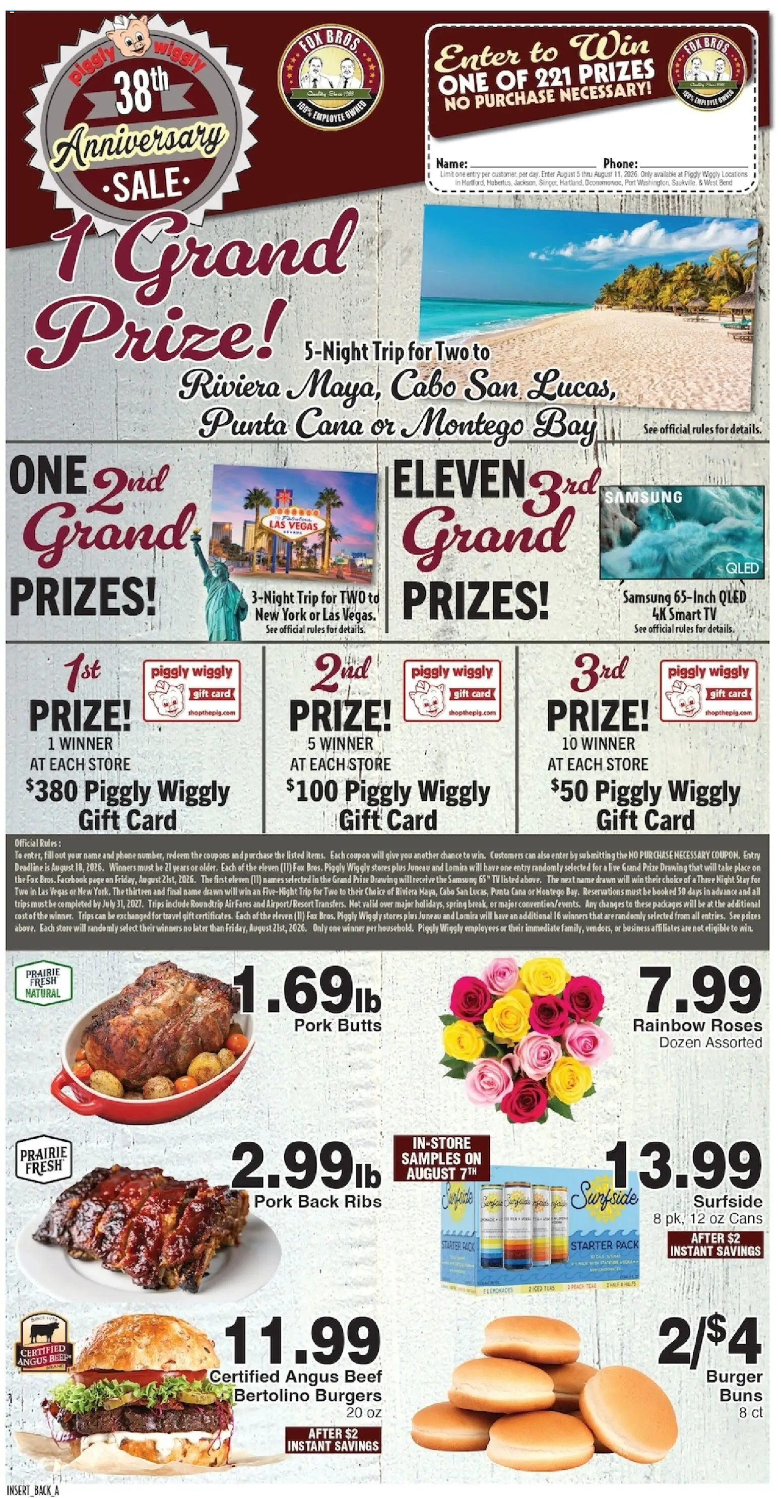 Piggly Wiggly Weekly Ad - valid from 08/05/2026 | Page: 4 | Products: Pork, Starter, Peach, Phone