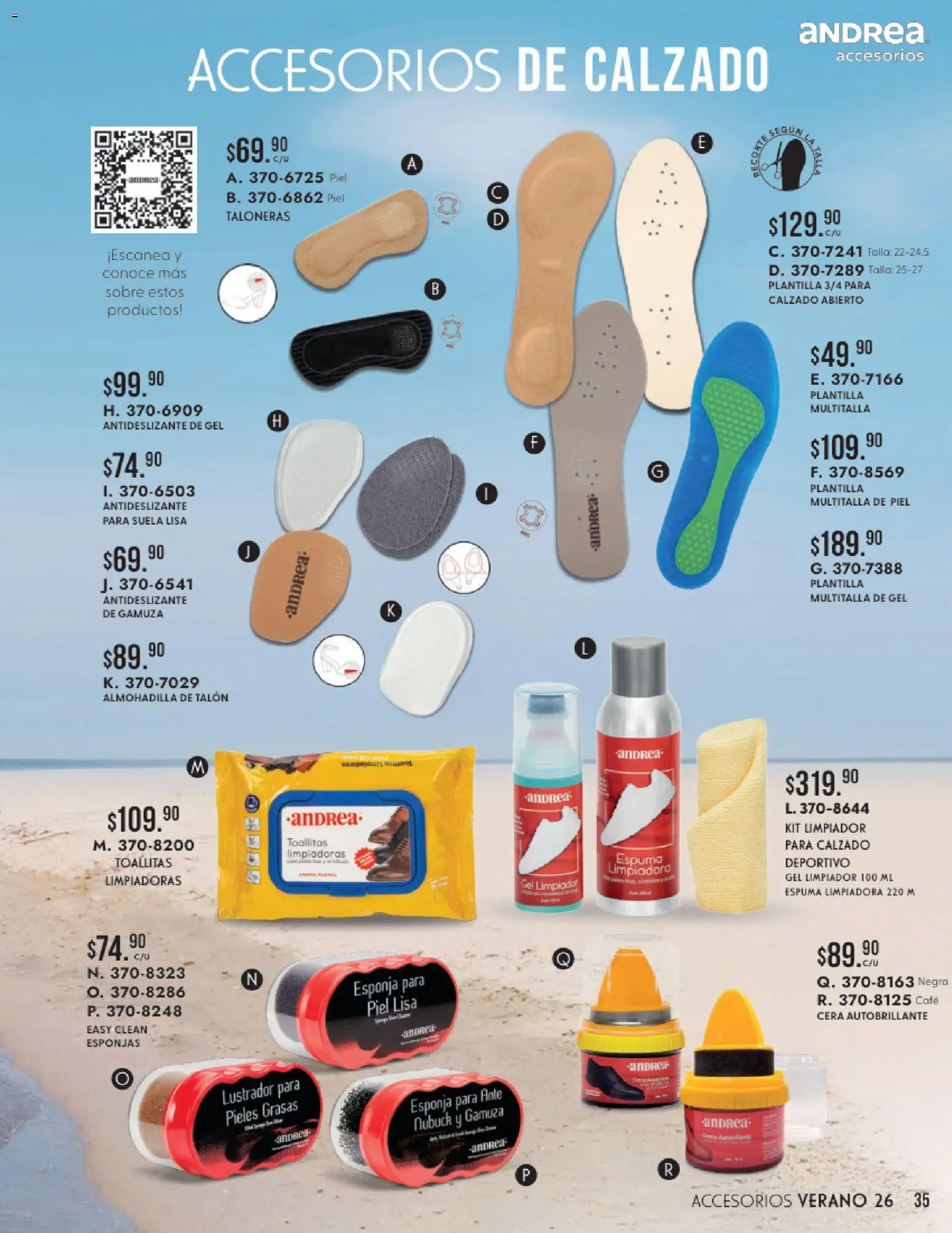 Nuevas ofertas de Andrea válidas en toda la República Mexicana desde el 24/05/2026. ¡Encuentra las mejores ofertas en Andrea catálogo Accesorios para todos! | Página: 35 | Productos: Esponja, Gamuza, Lustrador, Sobre