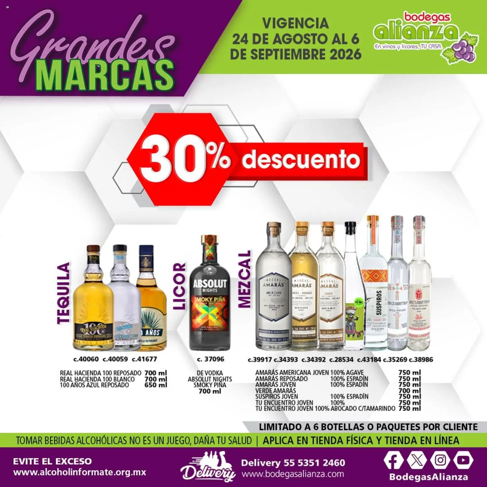 Nuevas ofertas de Bodegas Alianza válidas en toda la República Mexicana desde el 24/08/2026. ¡Encuentra las mejores ofertas en Bodegas Alianza catálogo Grandes Marcas! | Página: 3 | Productos: Piña, Tequila, Bebidas, Vodka