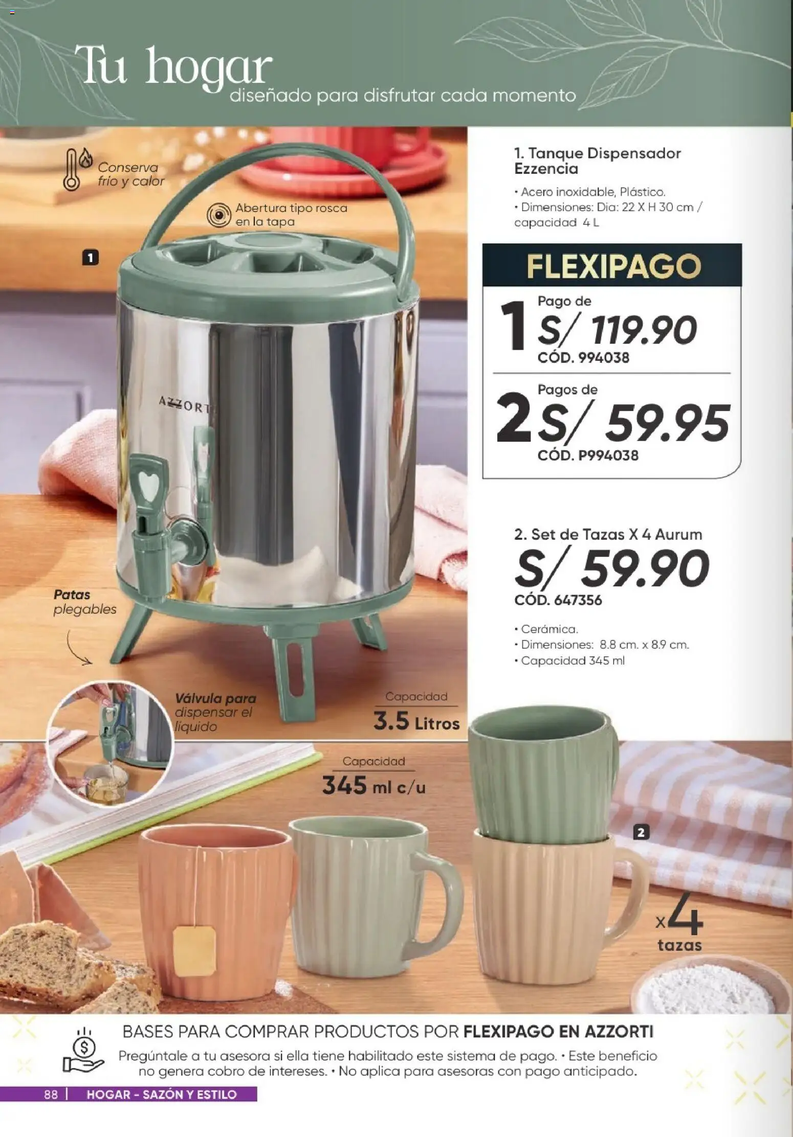 Catálogo Azzorti válido desde 20/09/2026 | Página: 88 | Productos: Tapa
